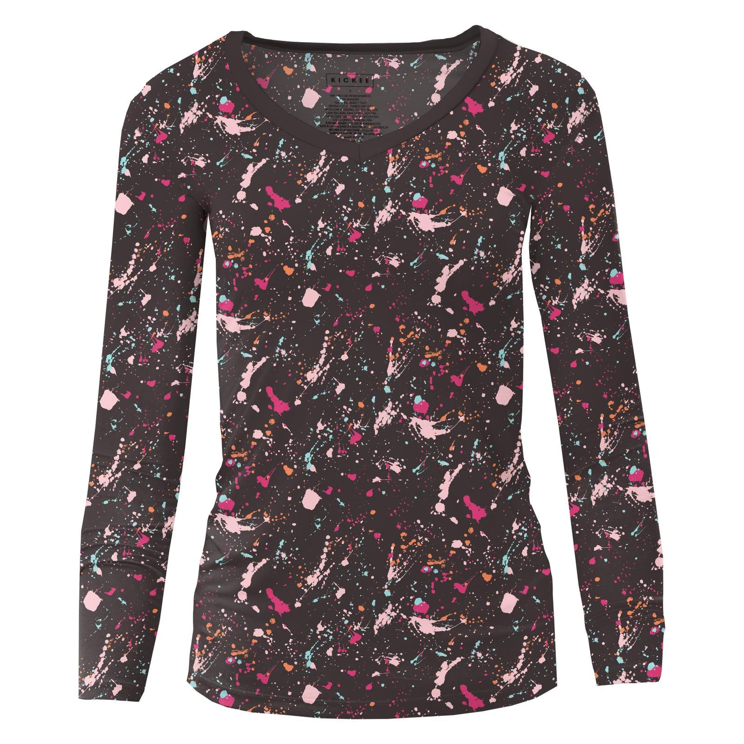 Women's Print Long Sleeve One Tee in Calypso Splatter Paint