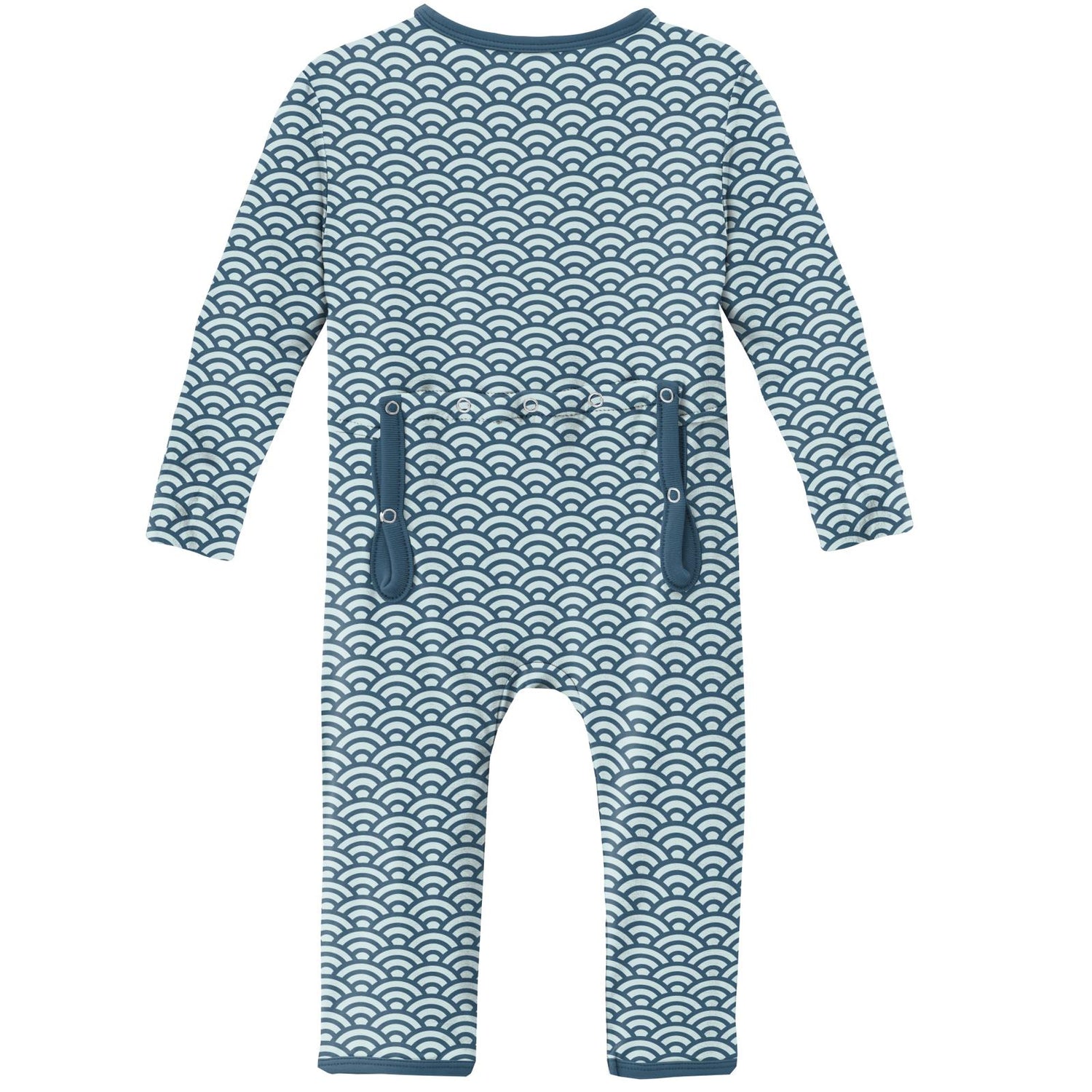 Print Coverall with Zipper in Fresh Air Waves