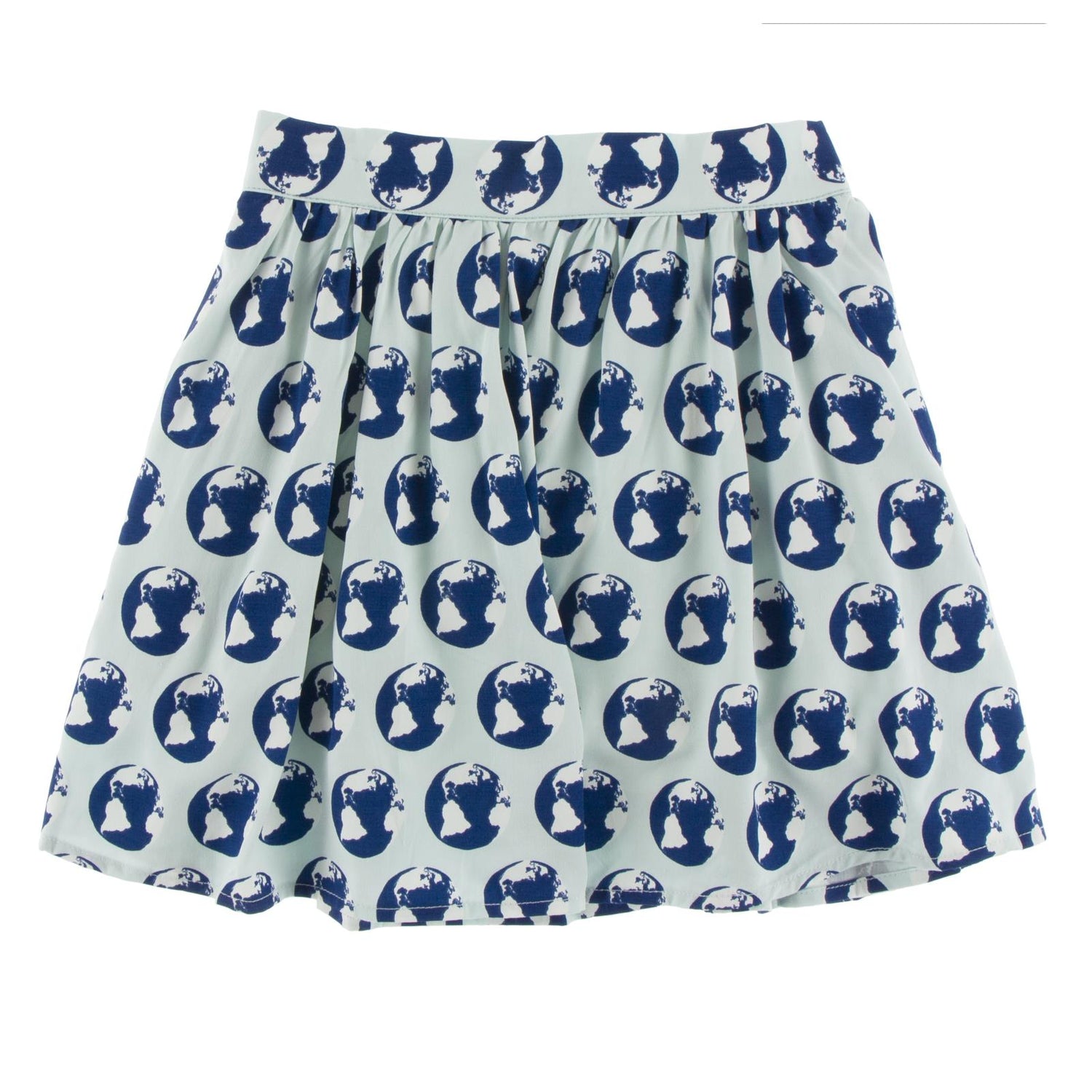 Print Woven Skirt in Spring Sky Environmental Protection