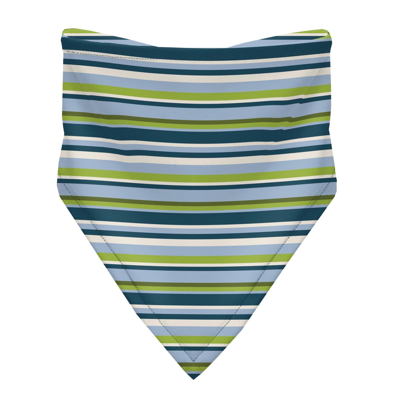 Print Bandana Bib Set of 3 in Anniversary Sailaway Stripe, Peacock Multi-Animal & Pond Tigers