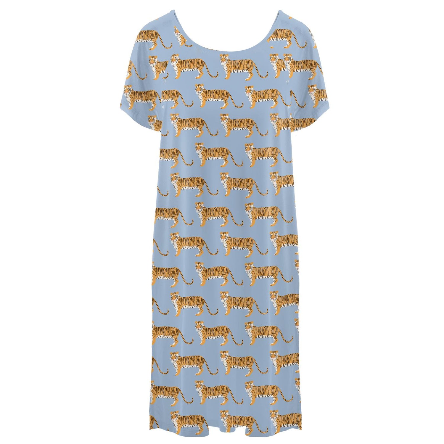 Women's Print Hospital Gown in Pond Tiger