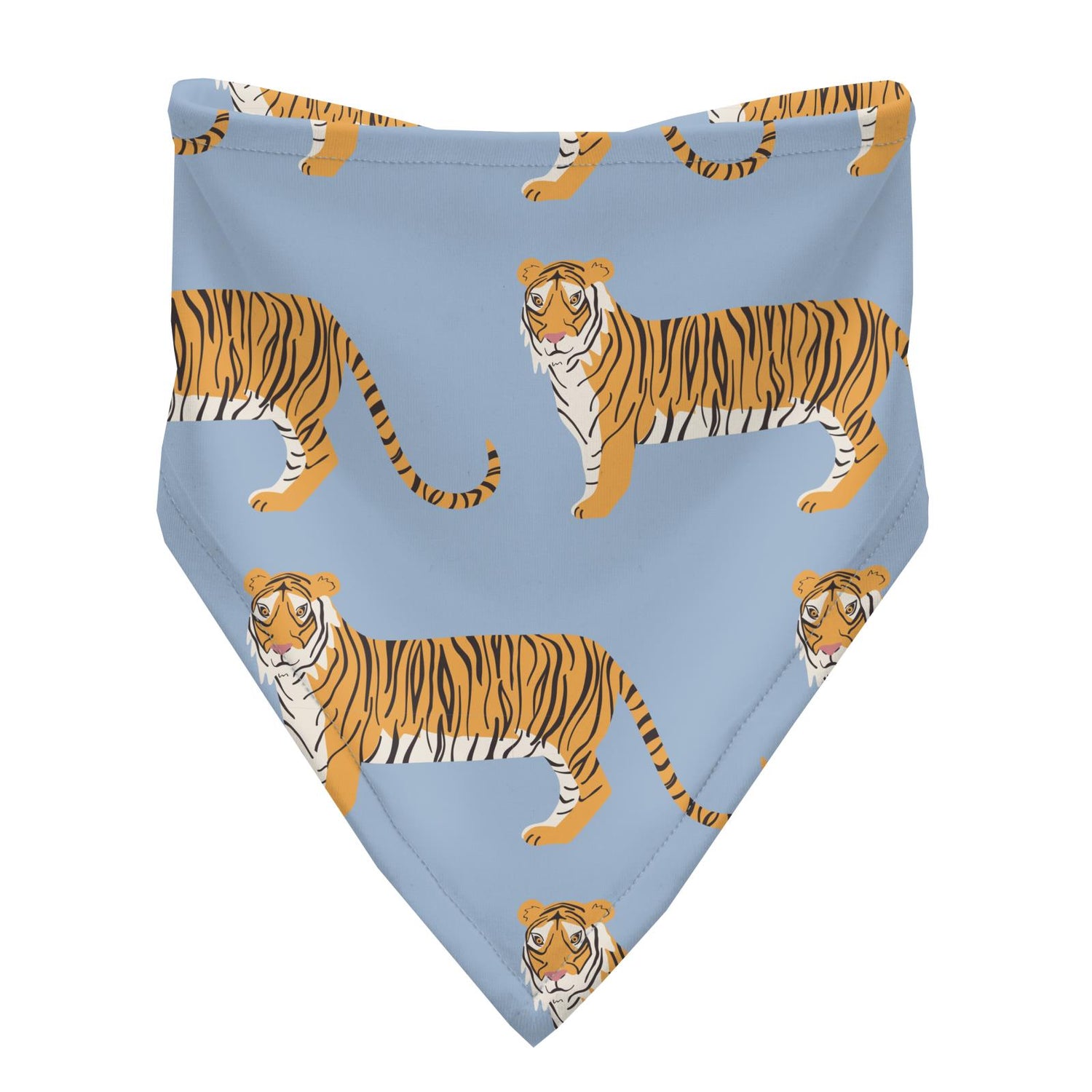 Print Bandana Bib Set of 3 in Anniversary Sailaway Stripe, Peacock Multi-Animal & Pond Tigers