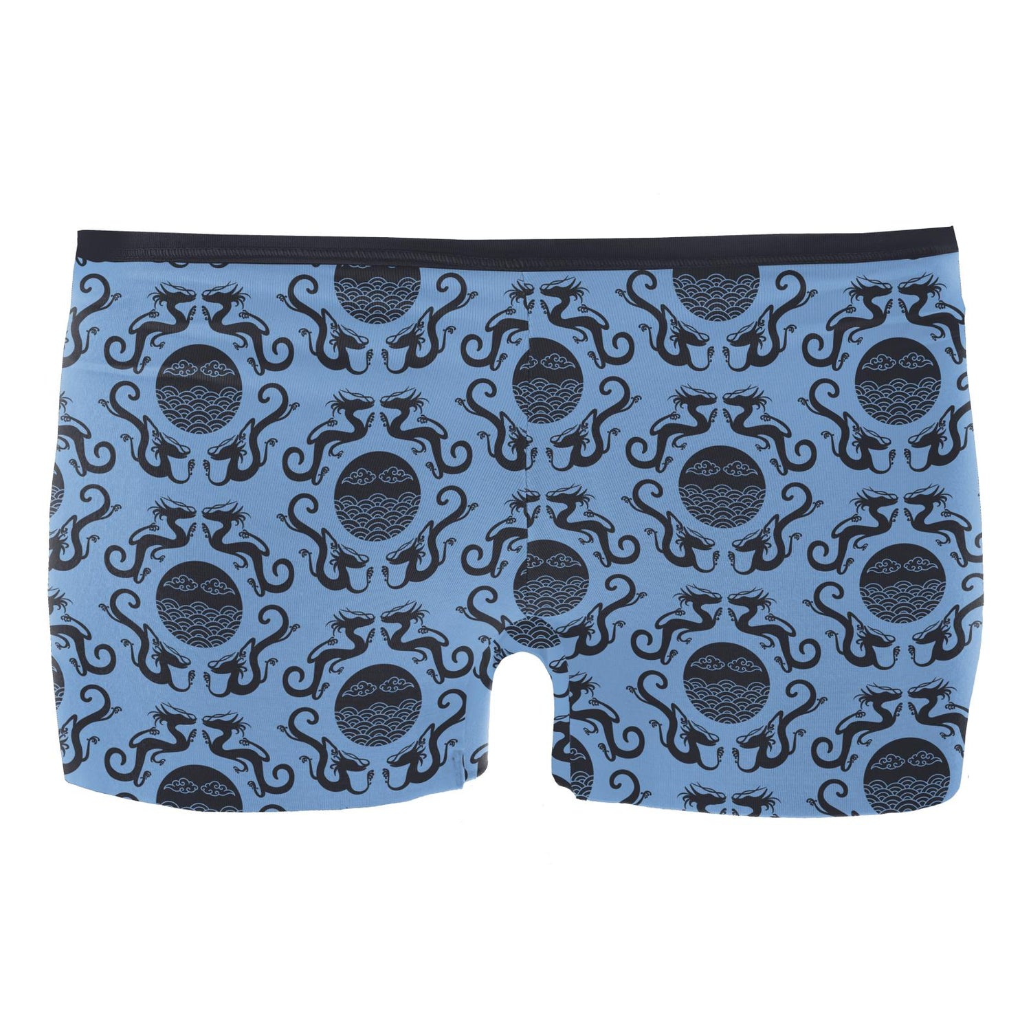 Women's Print Boy Short Underwear in Dream Blue Four Dragons