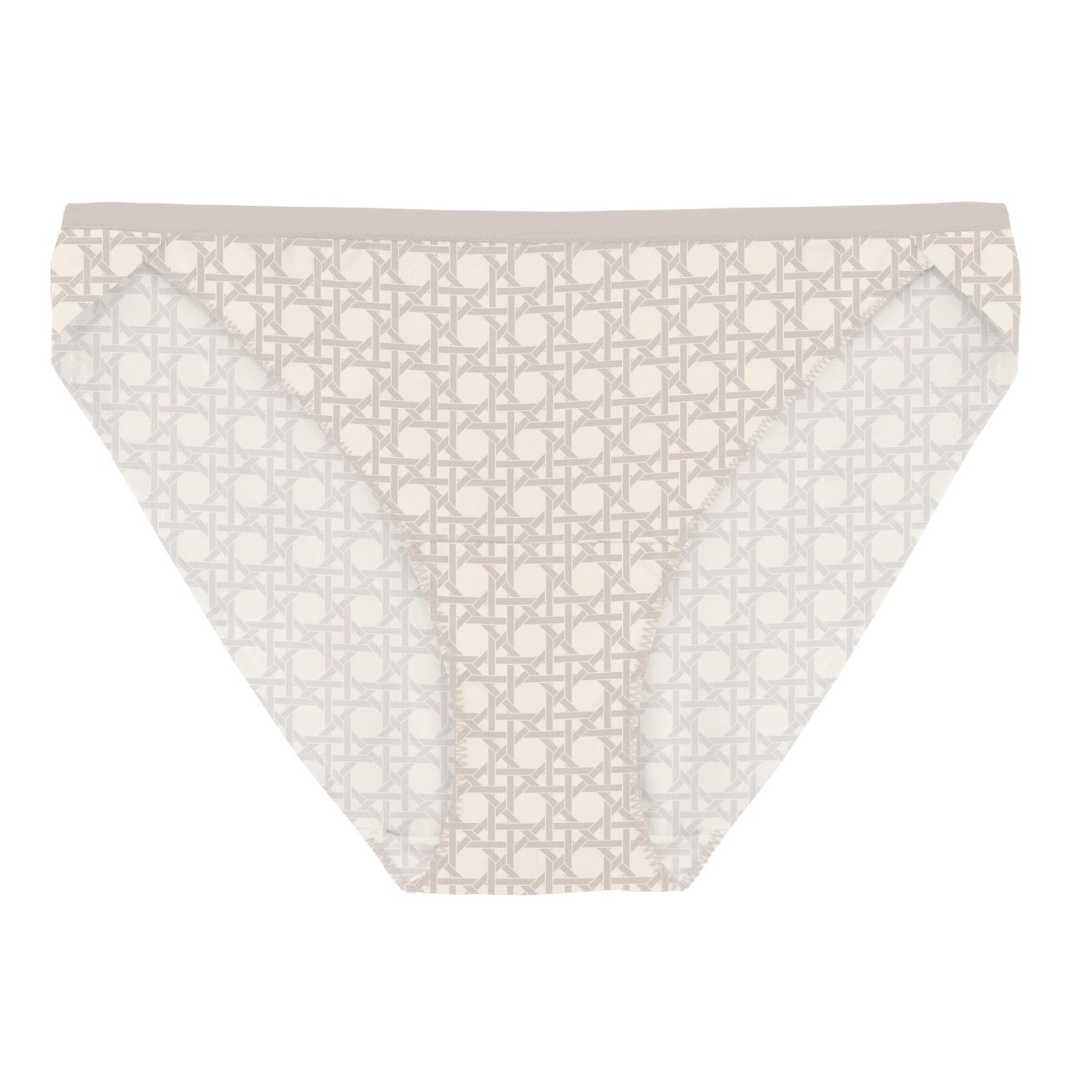 Women's Print Bikini Brief in Latte Wicker