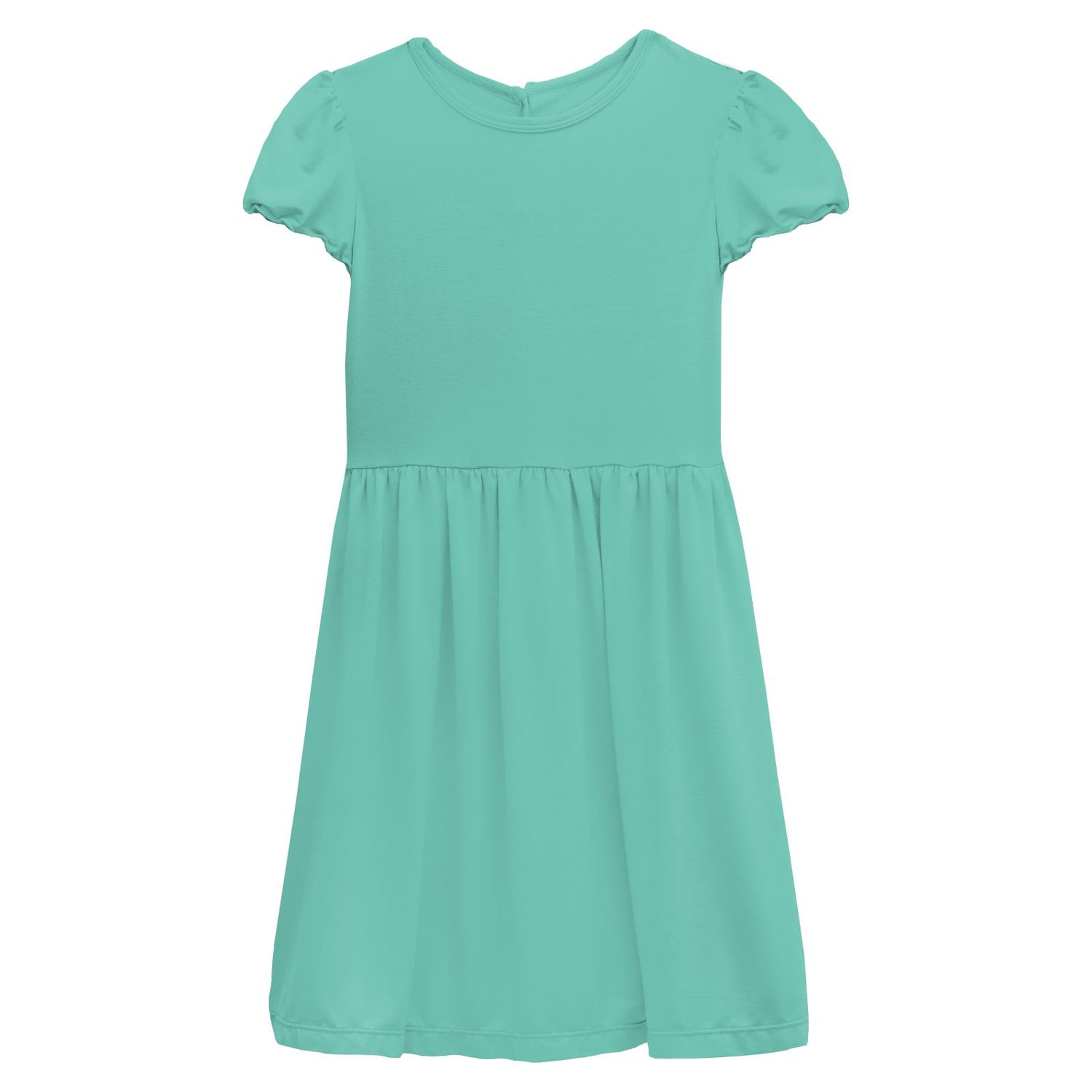 Flutter Sleeve Twirl Dress with Pockets in Glass