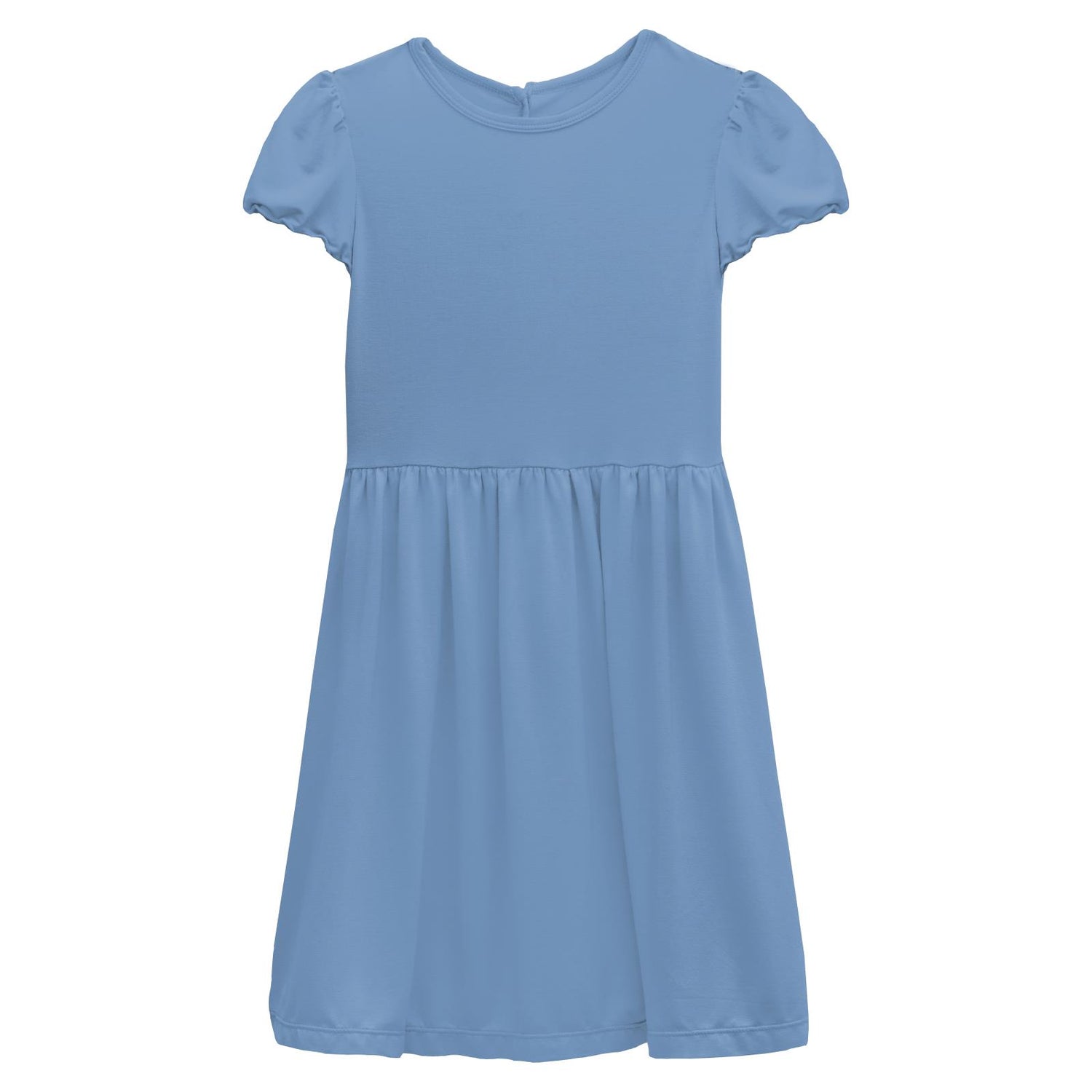 Flutter Sleeve Twirl Dress with Pockets in Dream Blue