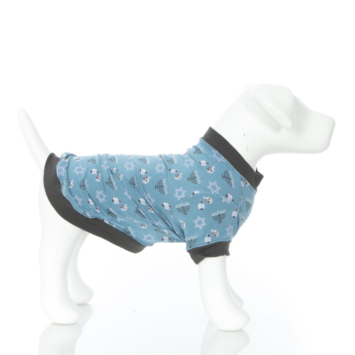 Print Dog Tee in Blue Moon Hanukkah