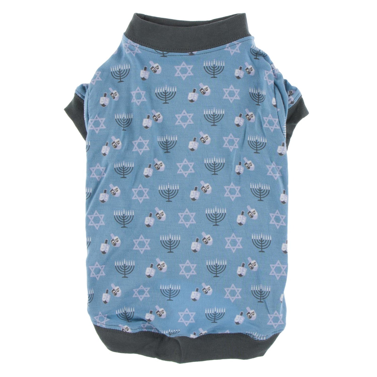 Print Dog Tee in Blue Moon Hanukkah