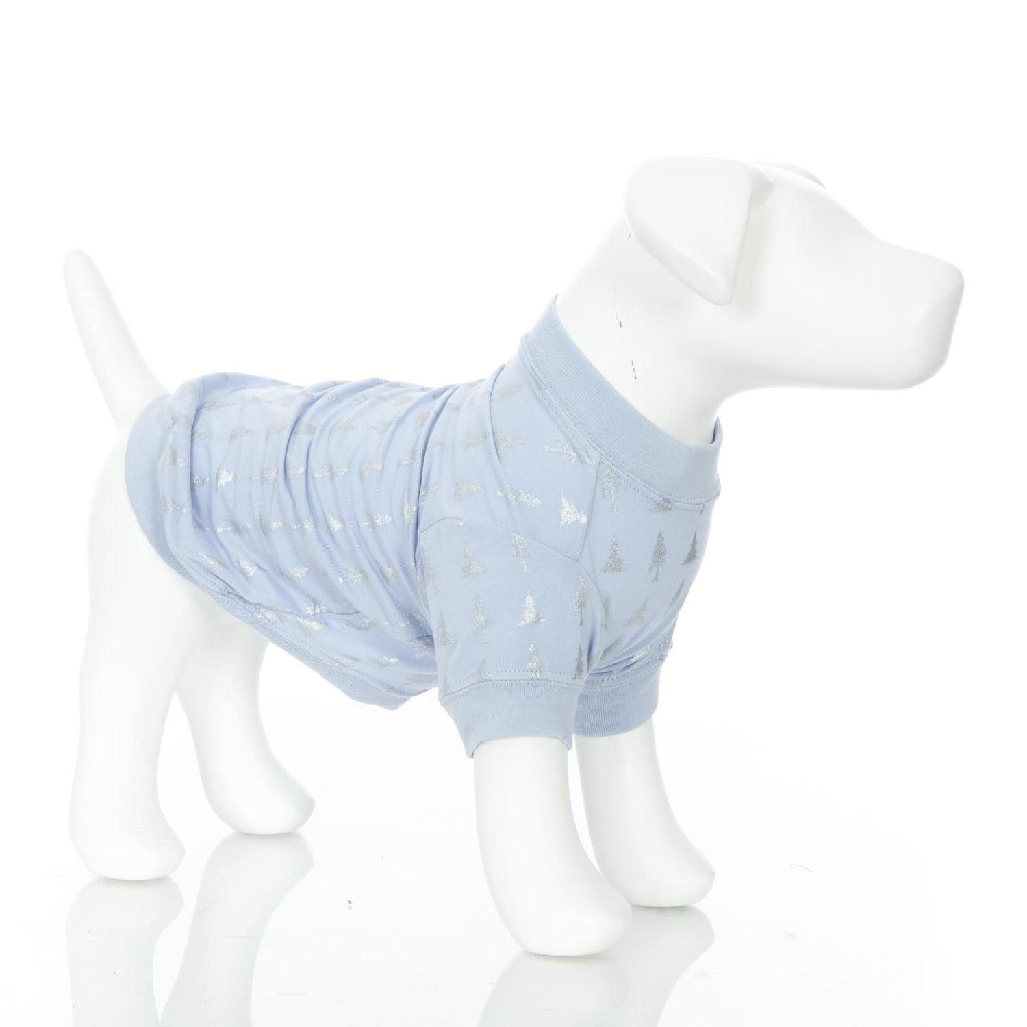 Print Dog Tee in Frost Silver Trees