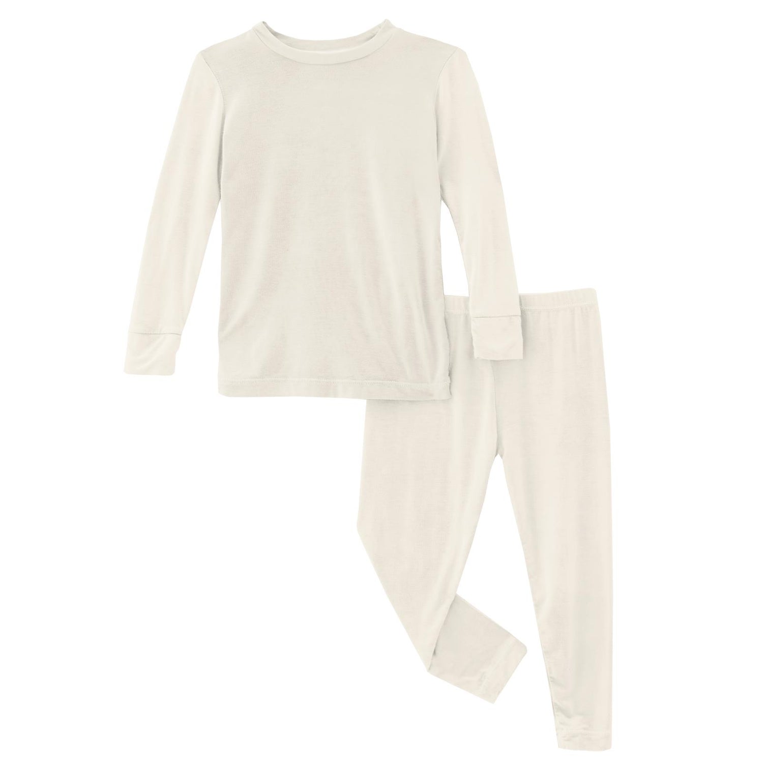 Long Sleeve Pajama Set in Natural