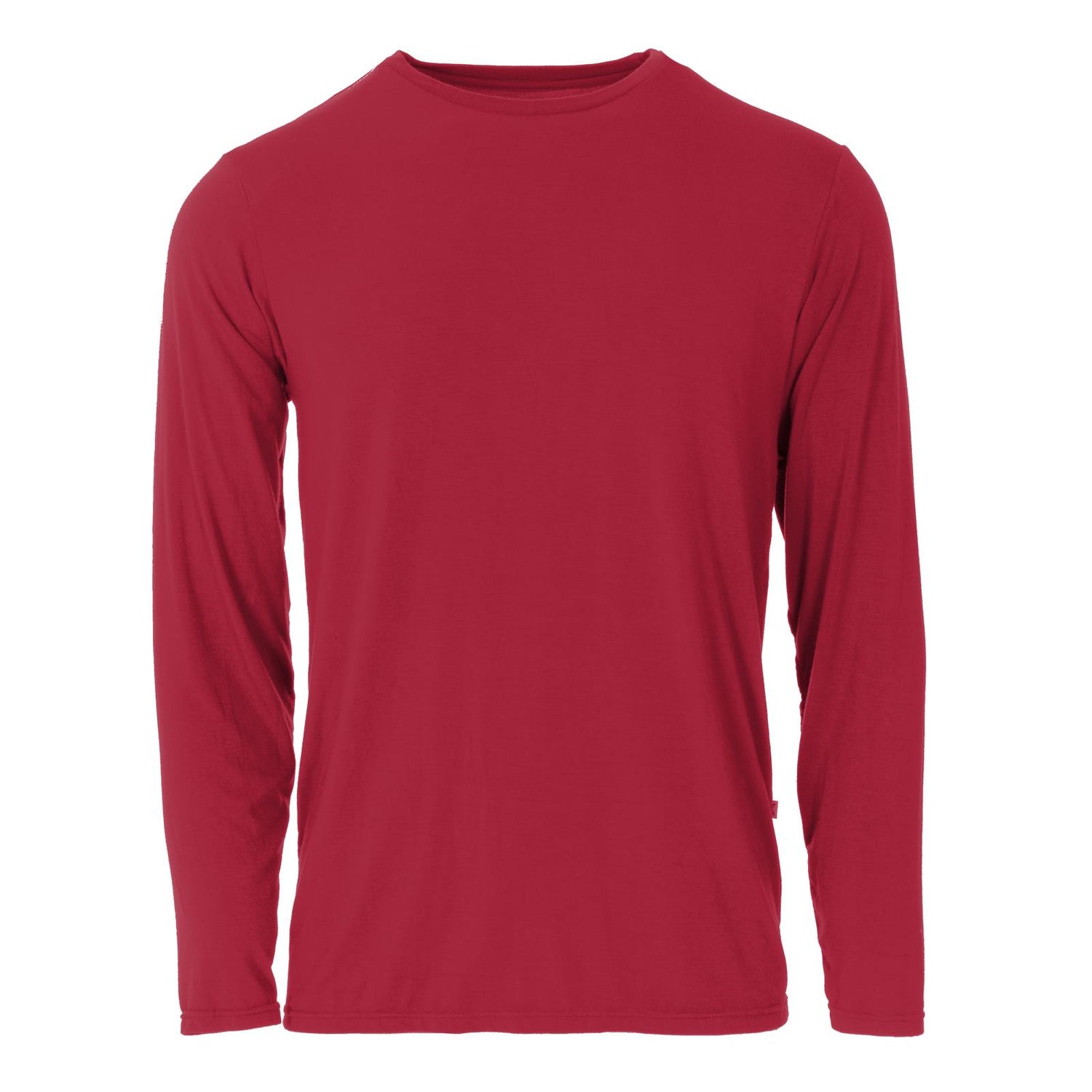 Men's Basic Long Sleeve Tee in Crimson