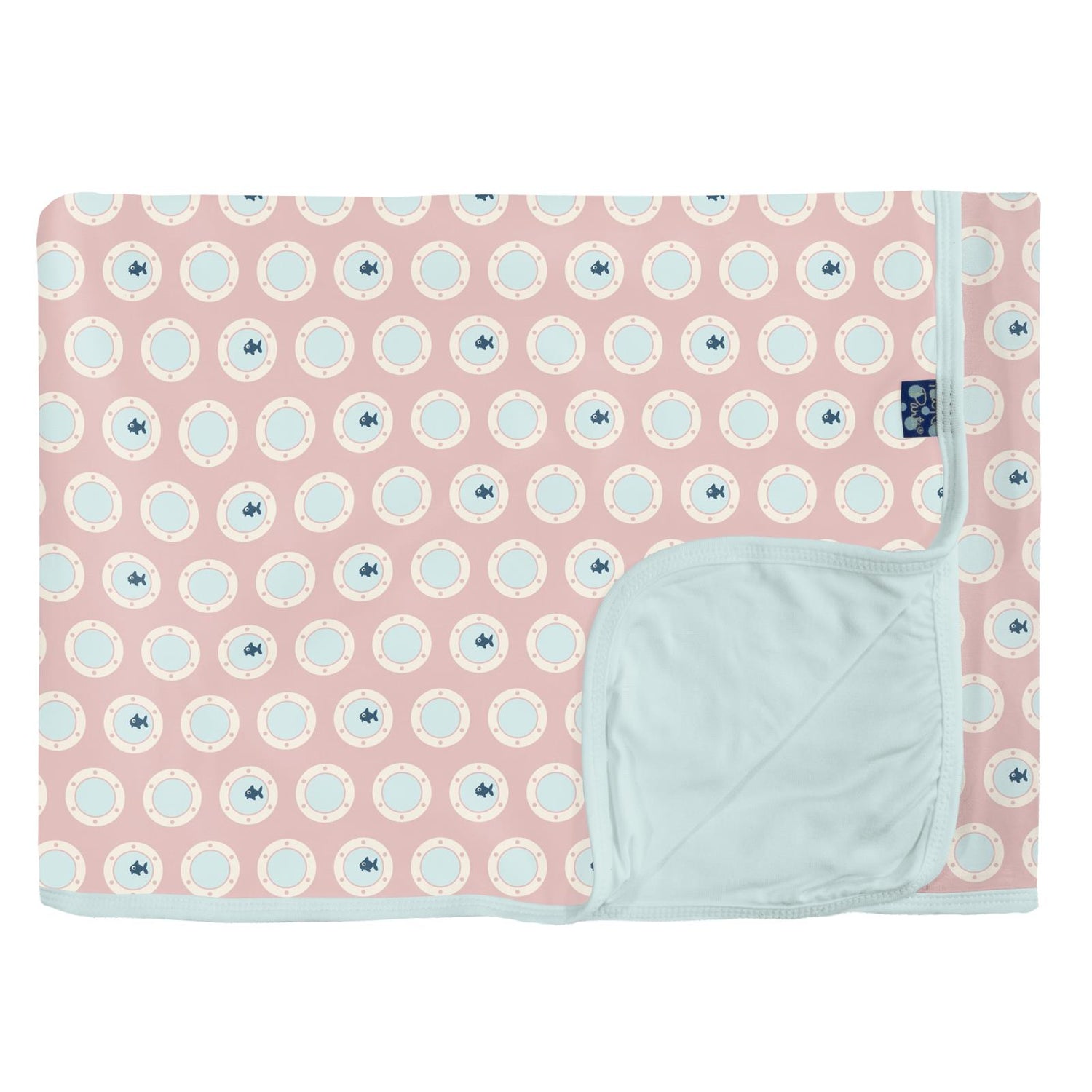 Print Toddler Blanket in Baby Rose Porthole