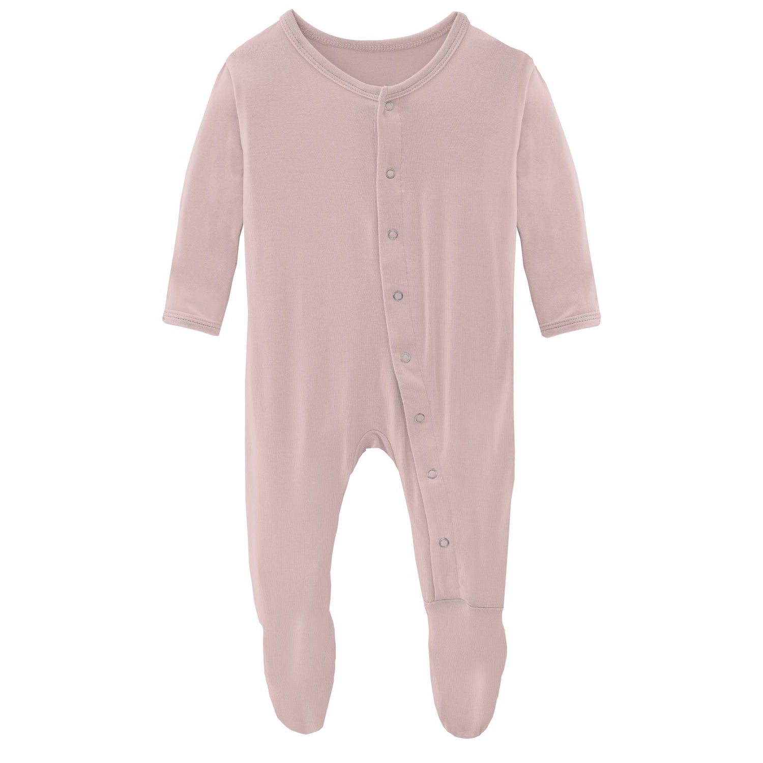 Footie with Snaps in Baby Rose