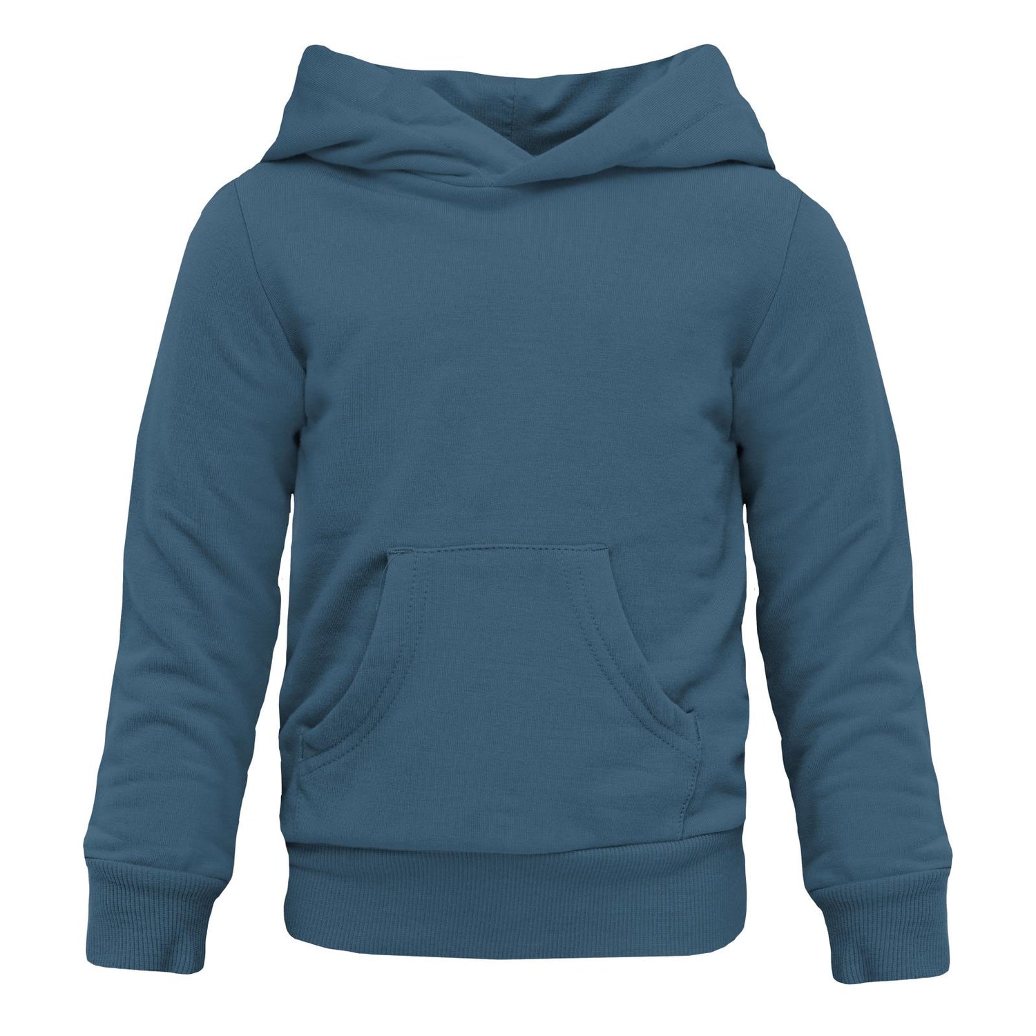 Fleece Kangaroo Pocket Pullover in Deep Sea