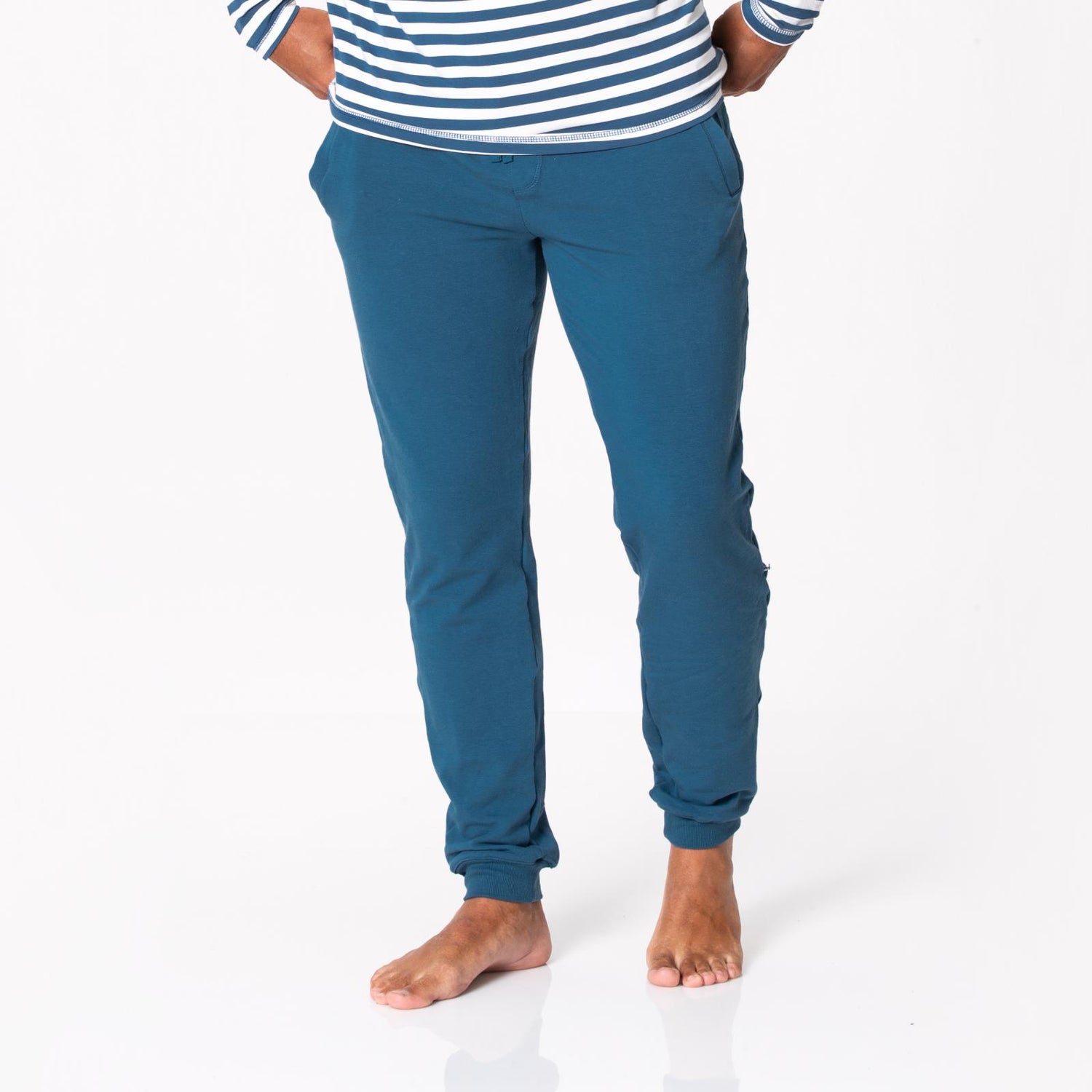 Men's Fleece Joggers in Deep Sea