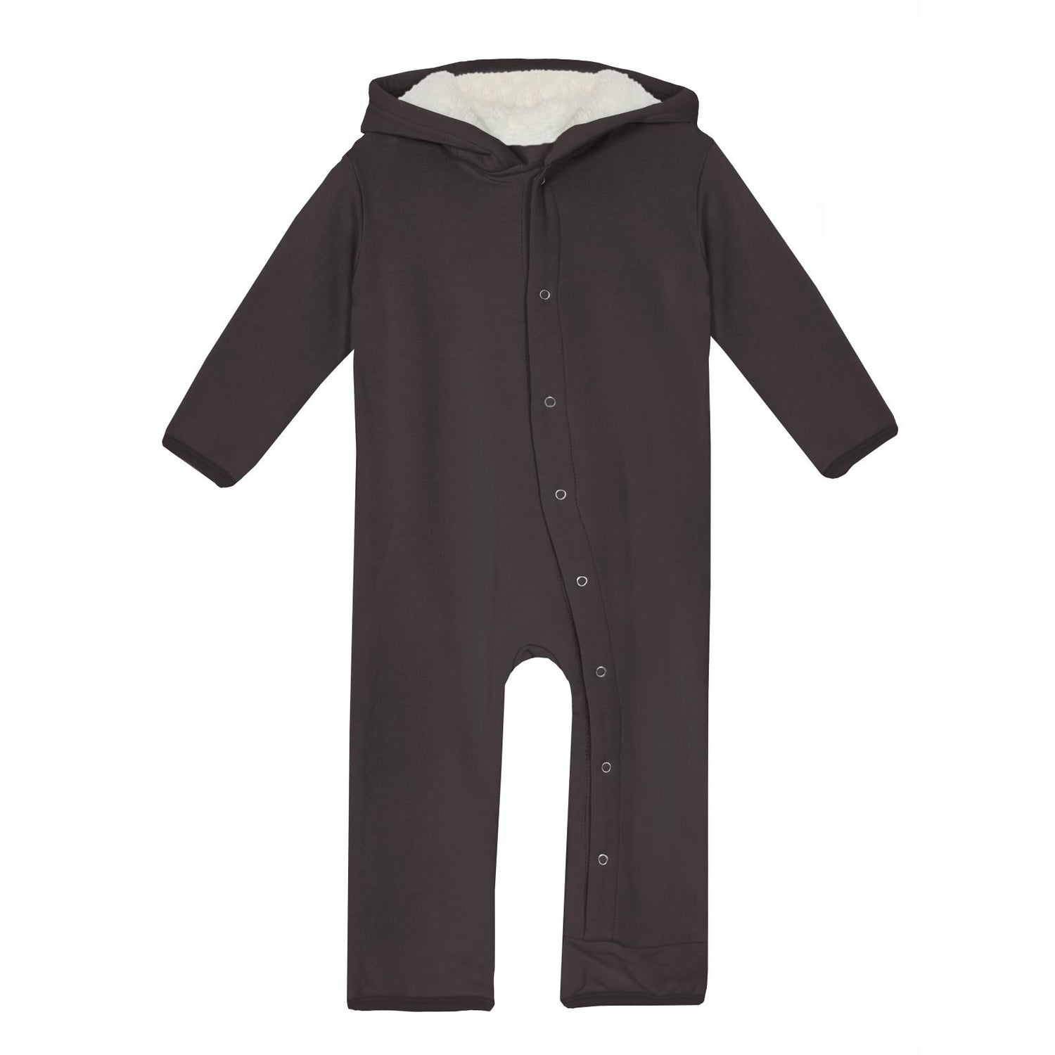 Fleece Coverall with Sherpa-Lined Hood and Ears in Midnight