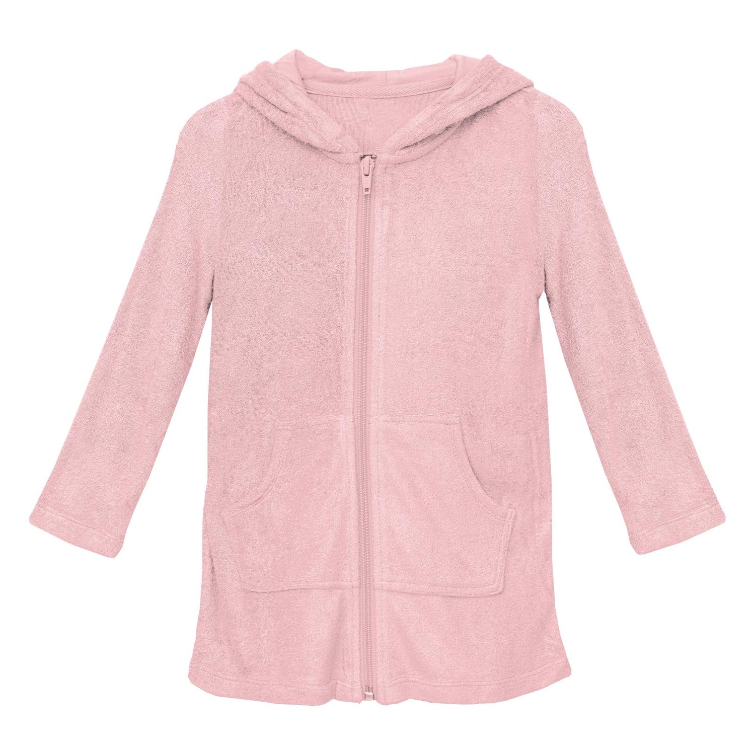 Terry Zip-Front After Swim Robe in Lotus