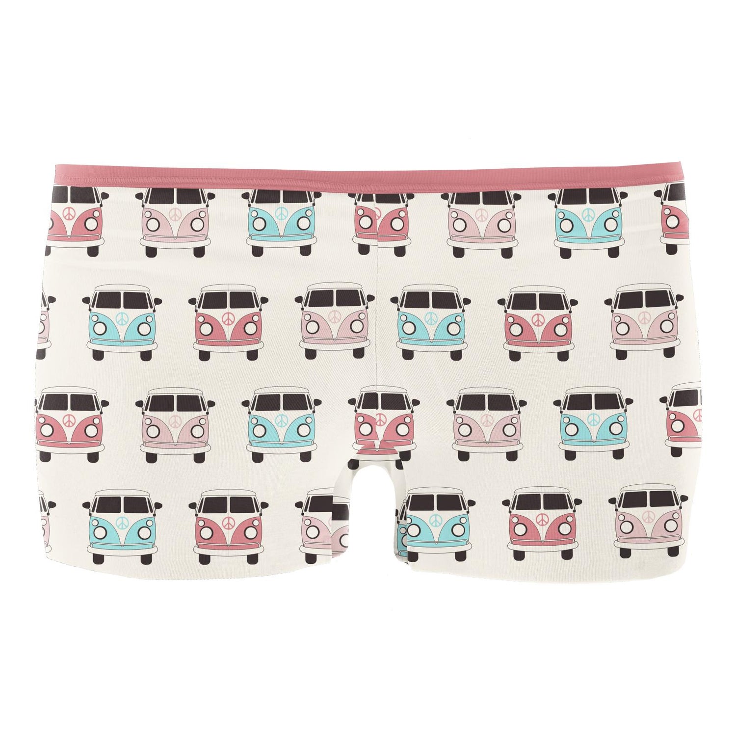 Women's Print Boy Short Underwear in Natural Vintage Vans