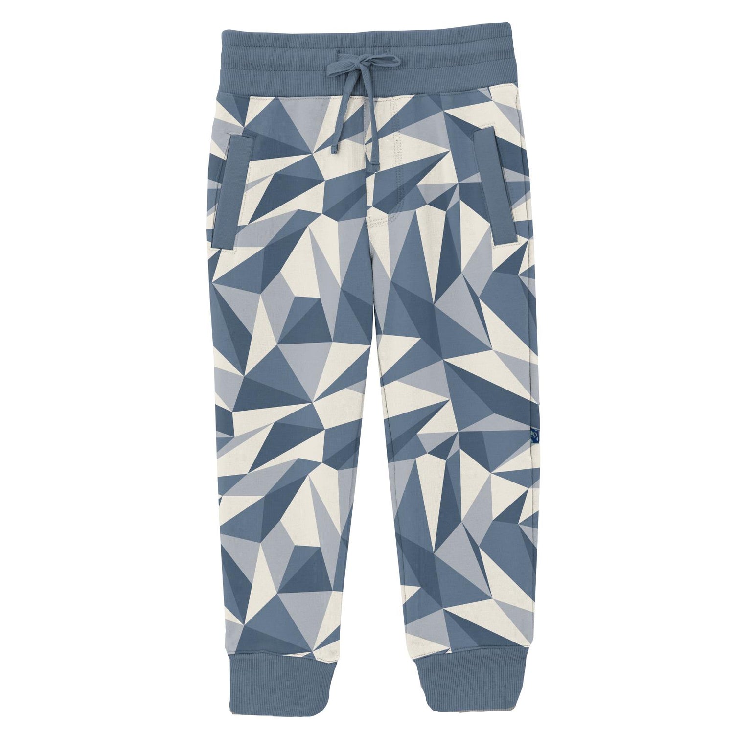 Print Fleece Joggers in Winter Ice