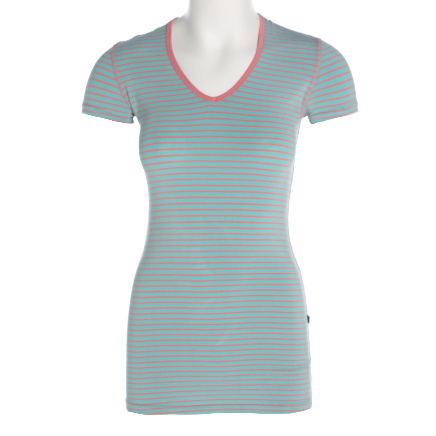 Print Short Sleeve One Tee in Strawberry Stripe