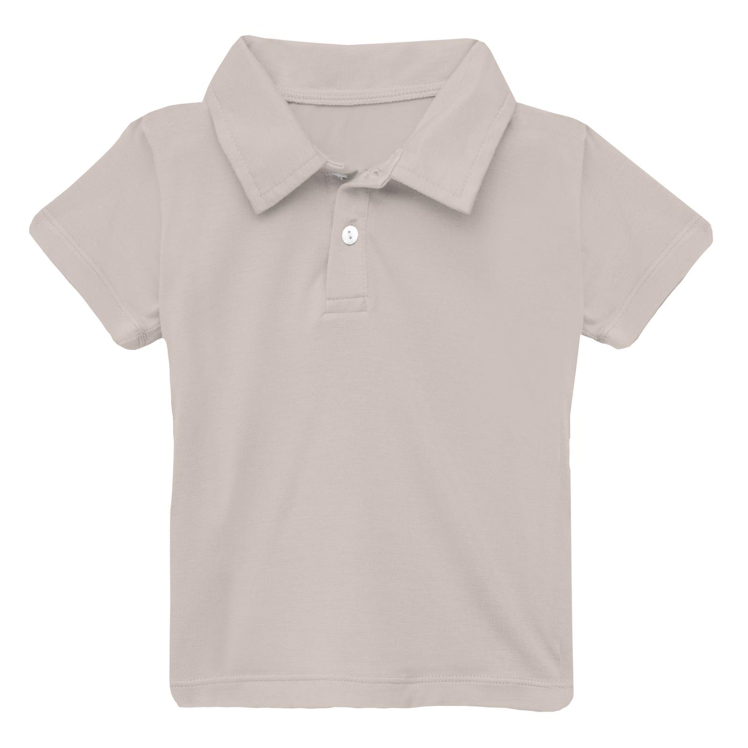 Short Sleeve Polo in Latte