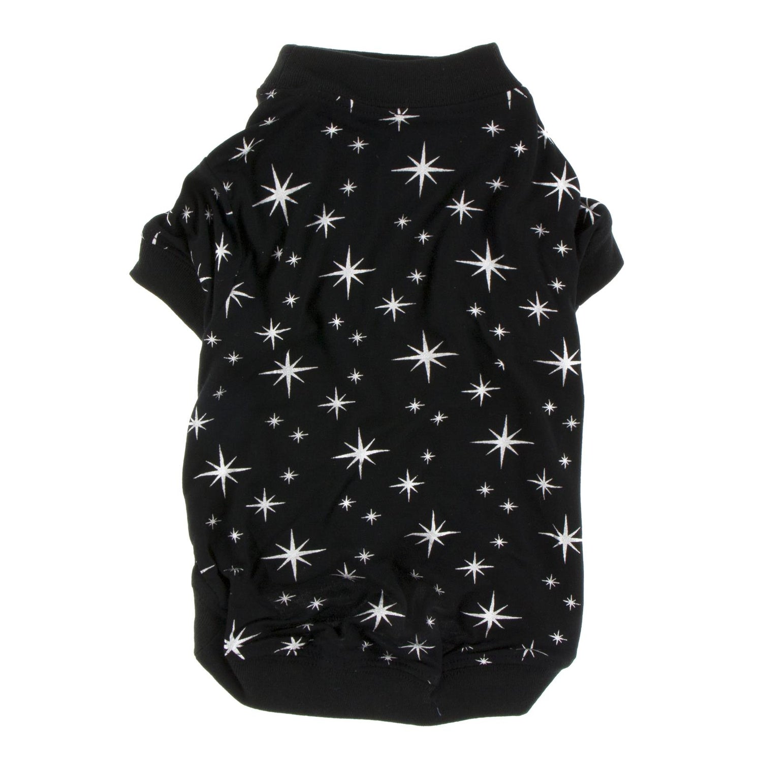 Print Dog Jammies in Silver Bright Stars