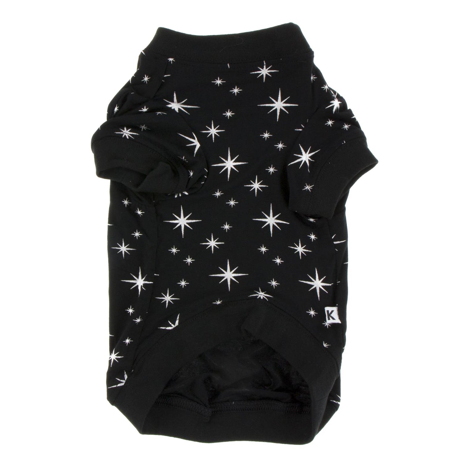 Print Dog Jammies in Silver Bright Stars