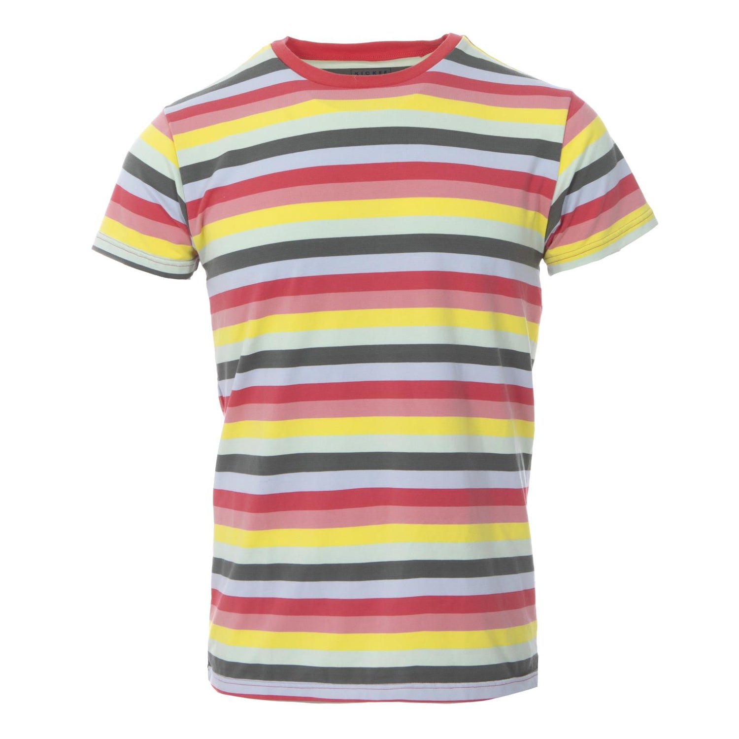 Men's Print Short Sleeve Luxe Crew Neck Tee in Biology Stripe