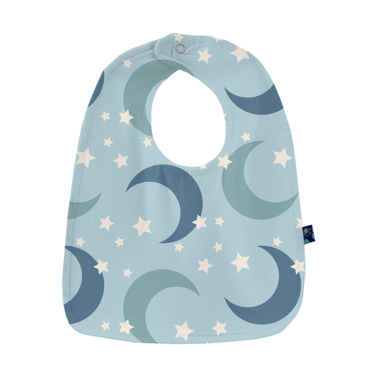 Print Burp Cloth and Bib Set in Spring Sky Moon and Stars