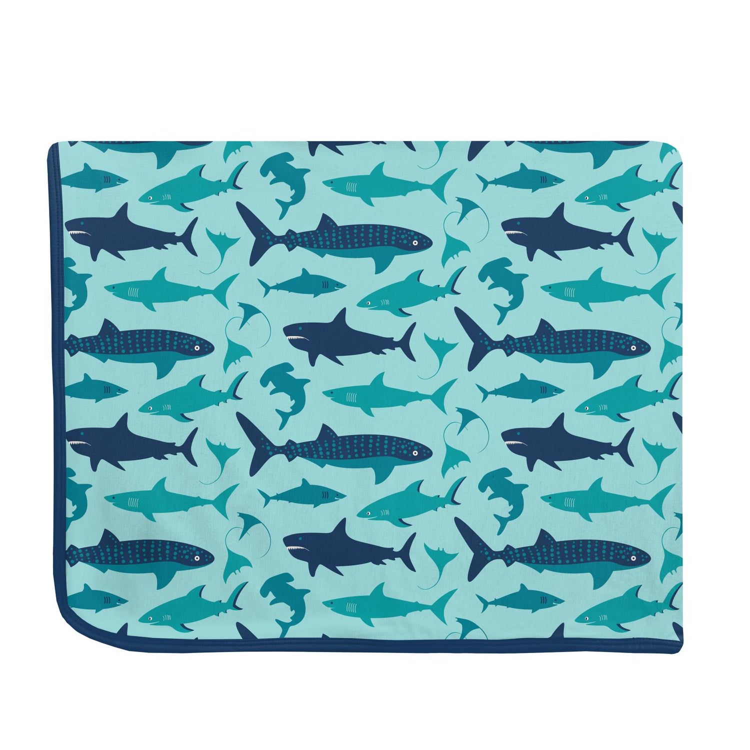 Print Throw Blanket in Summer Sky Shark Week