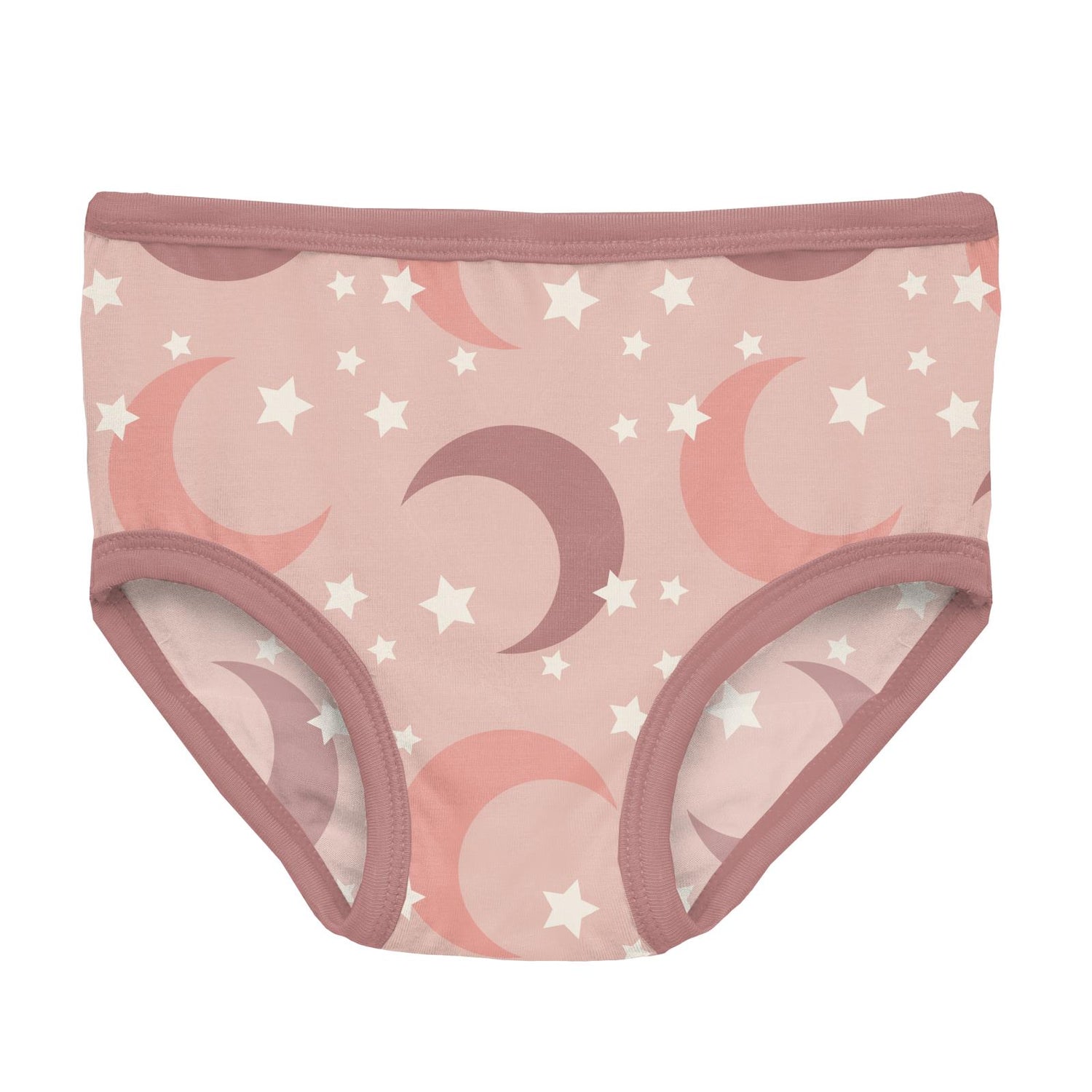 Print Girl's Underwear in Peach Blossom Moon and Stars