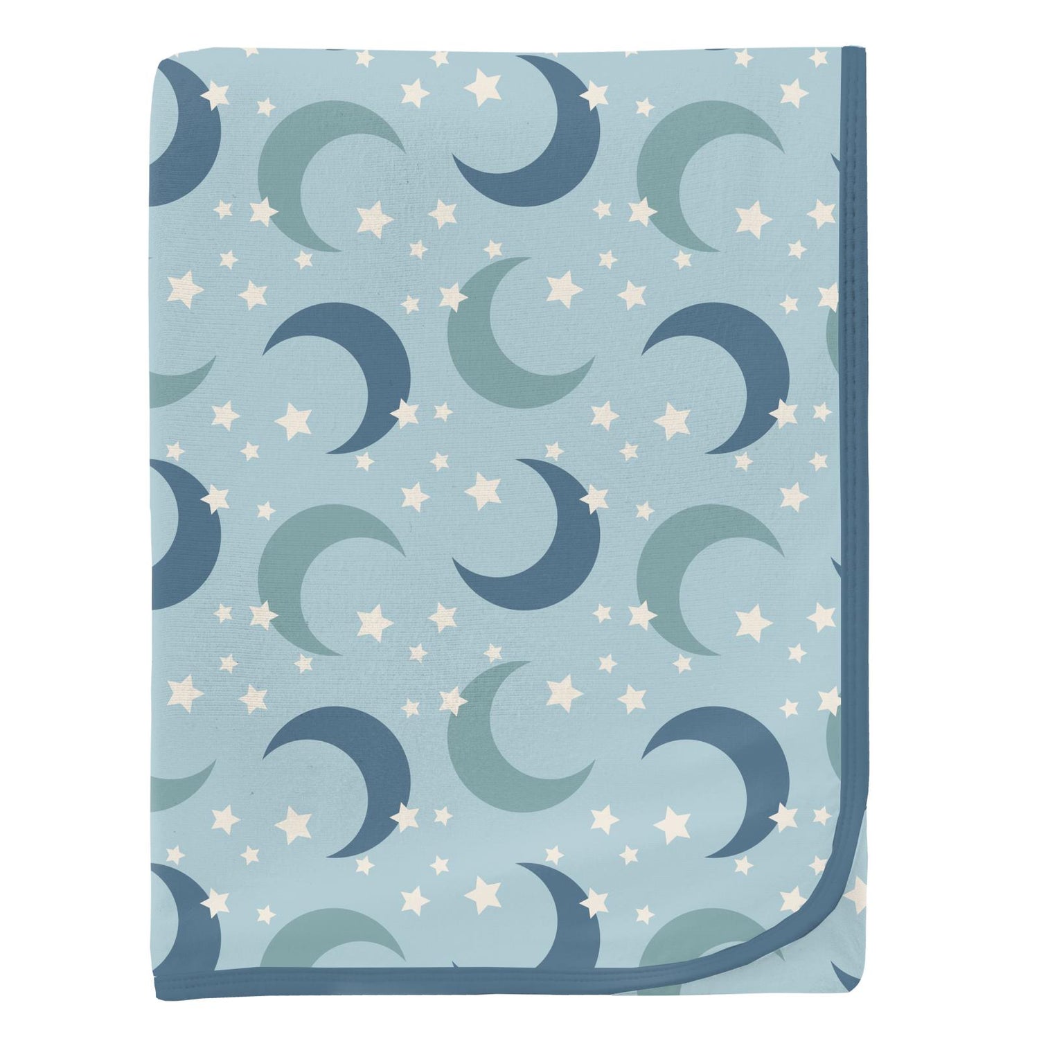 Print Swaddling Blanket in Spring Sky Moon and Stars