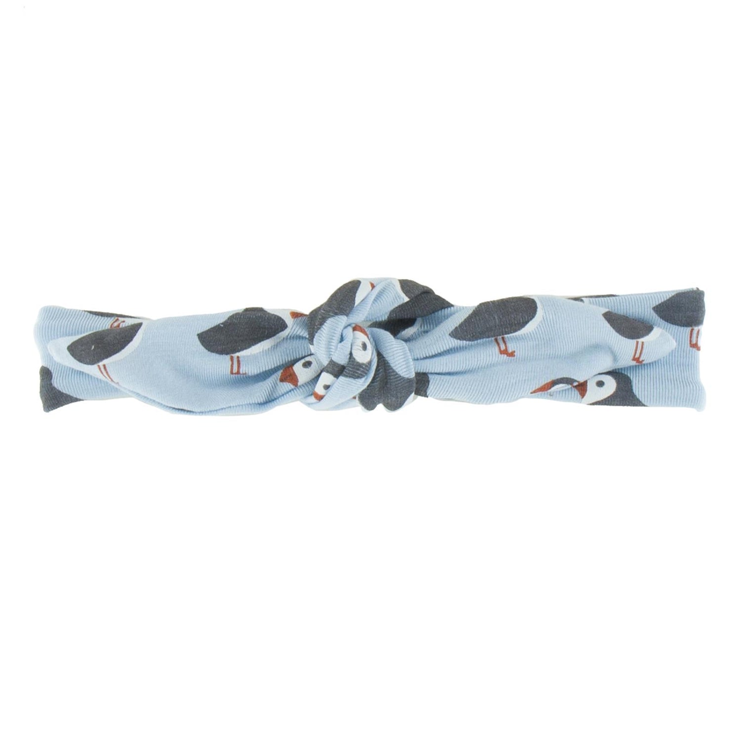 Print Bow Headband in Pond Puffin