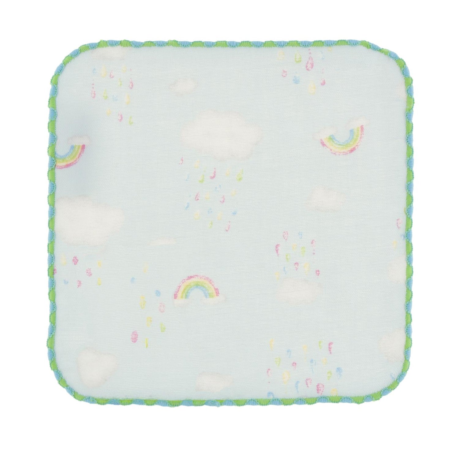 Print Muslin Washcloth/Handkerchief in Rainbow