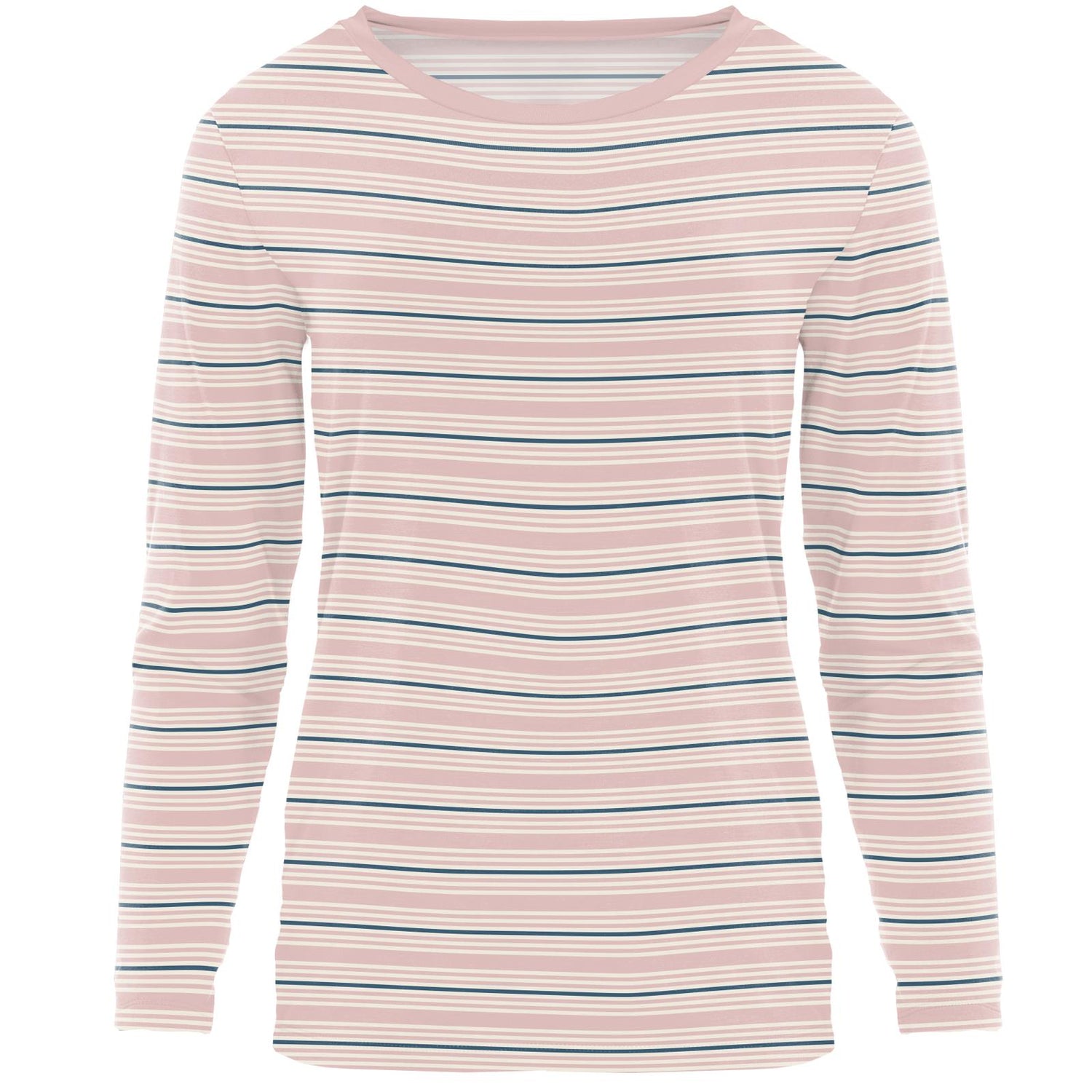 Women's Print Long Sleeve Loosey Goosey Tee in Flotsam Stripe