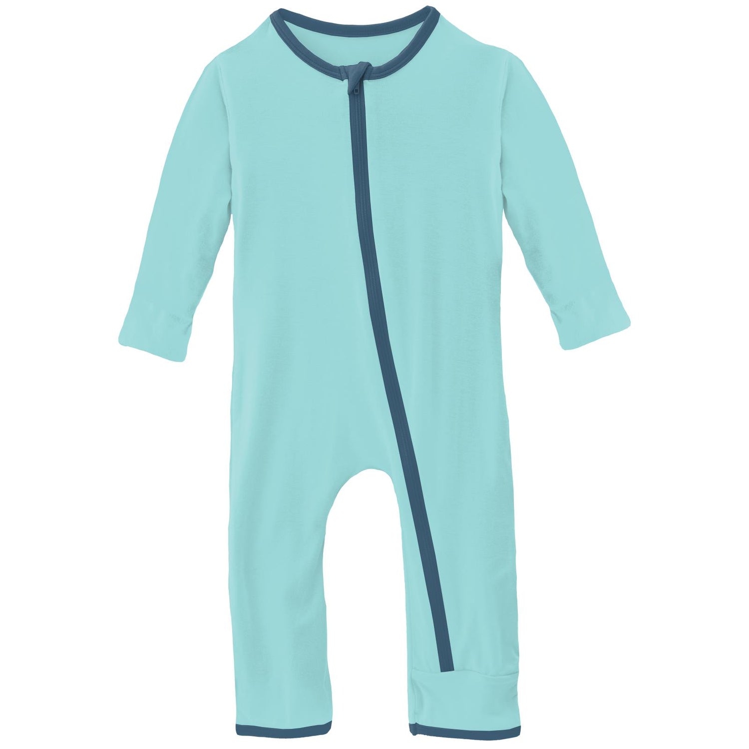 Applique Coverall with Zipper in Summer Sky Vintage Van