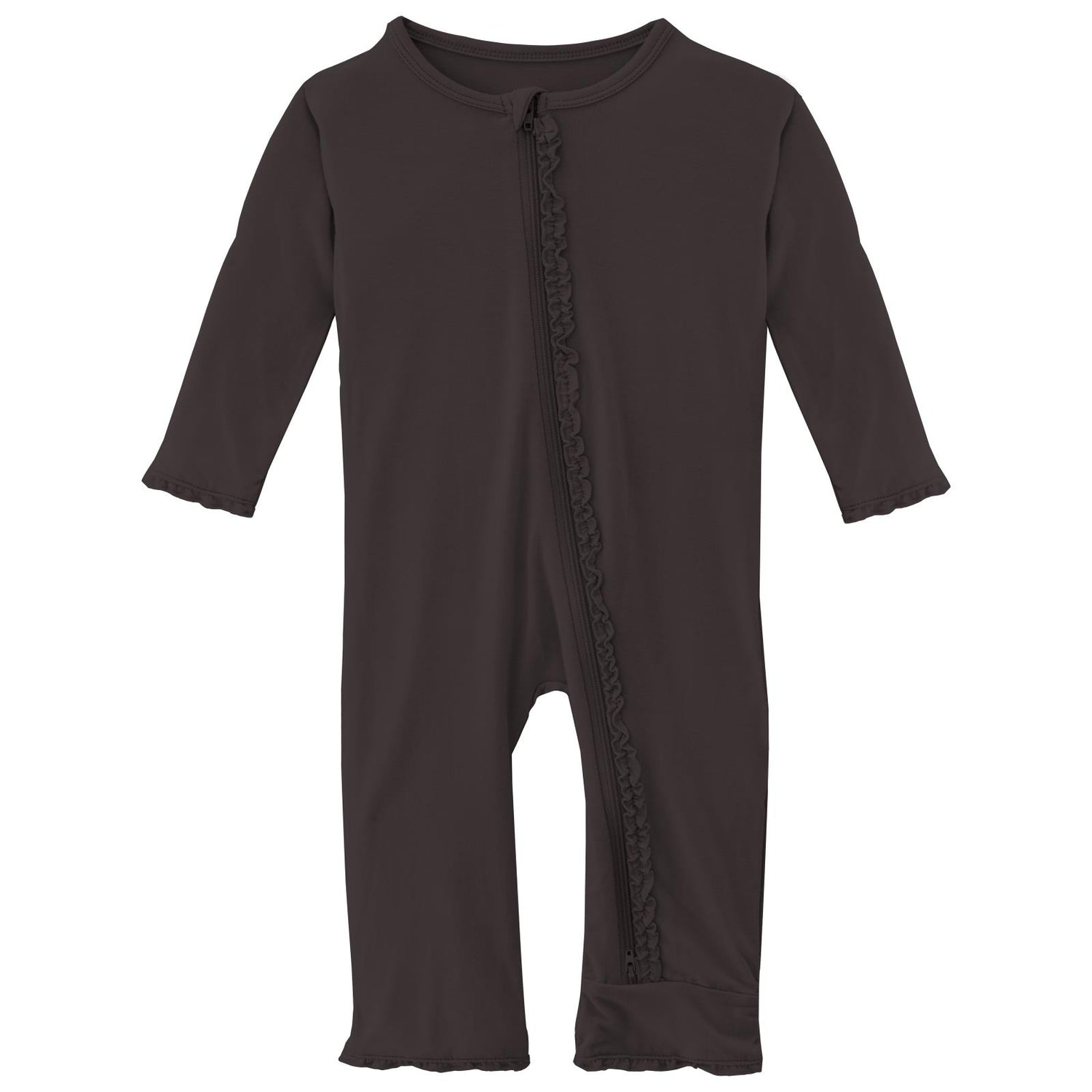 Muffin Ruffle Coverall with 2 Way Zipper in Midnight