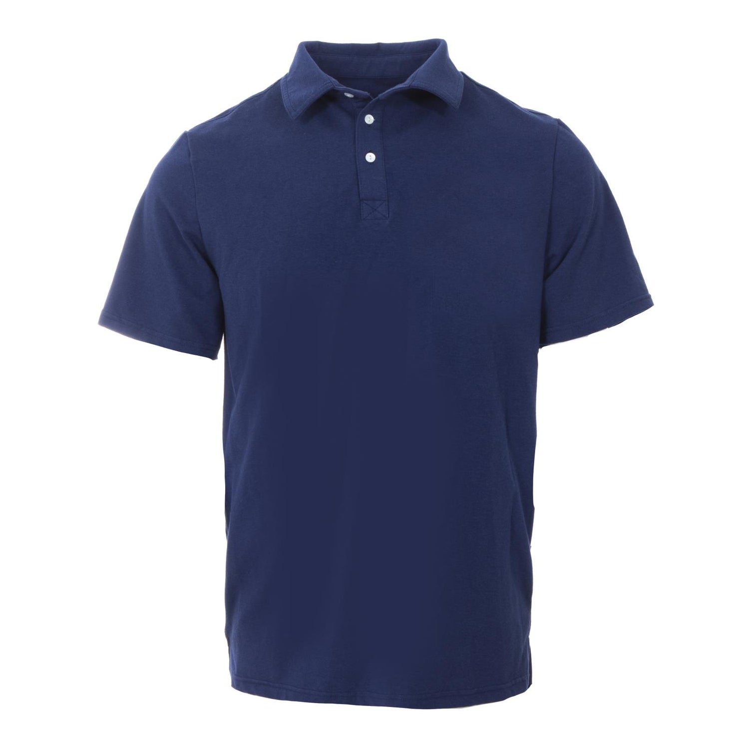 Men's Short Sleeve Luxe Jersey Polo in Flag Blue