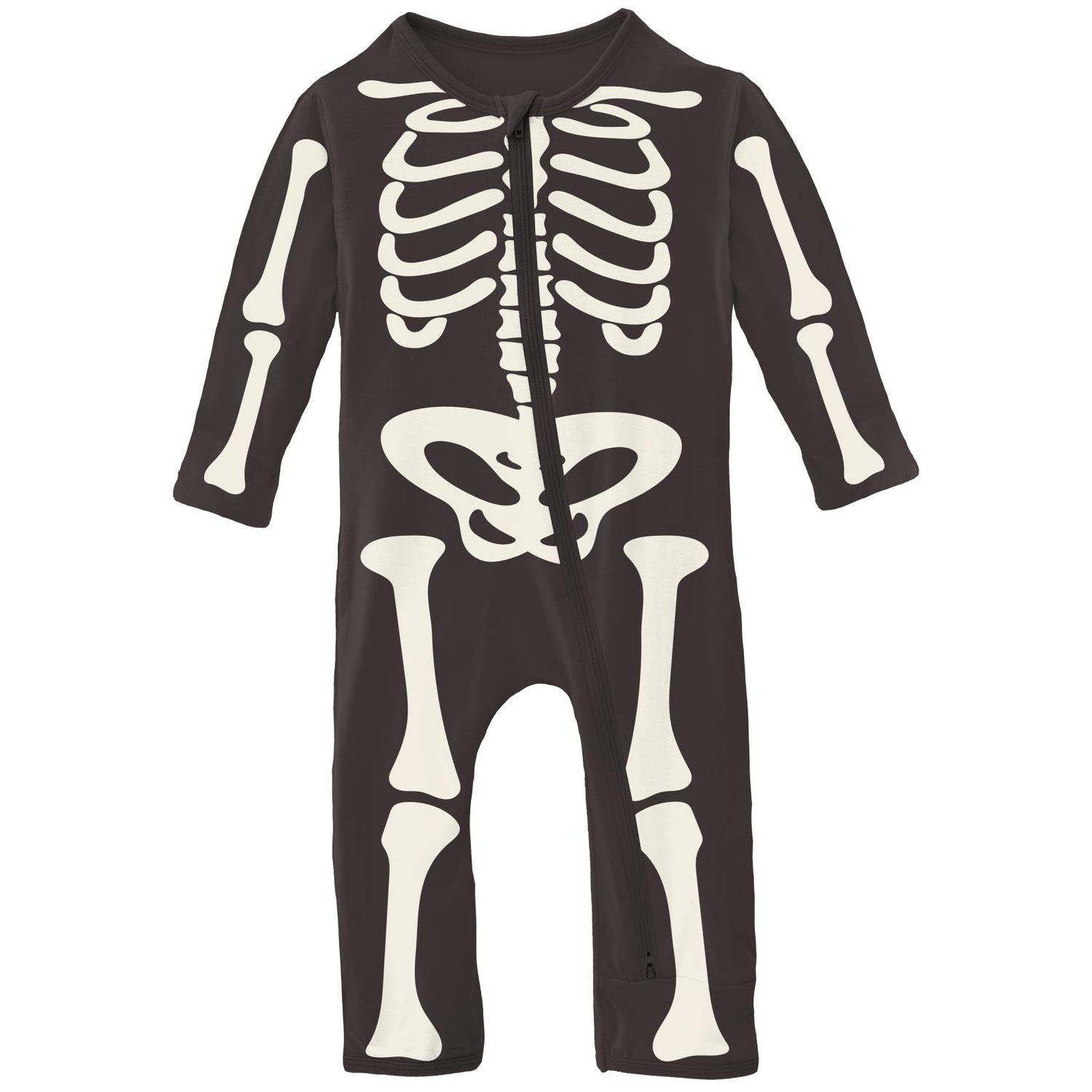 Graphic Coverall with 2 Way Zipper in Skeleton