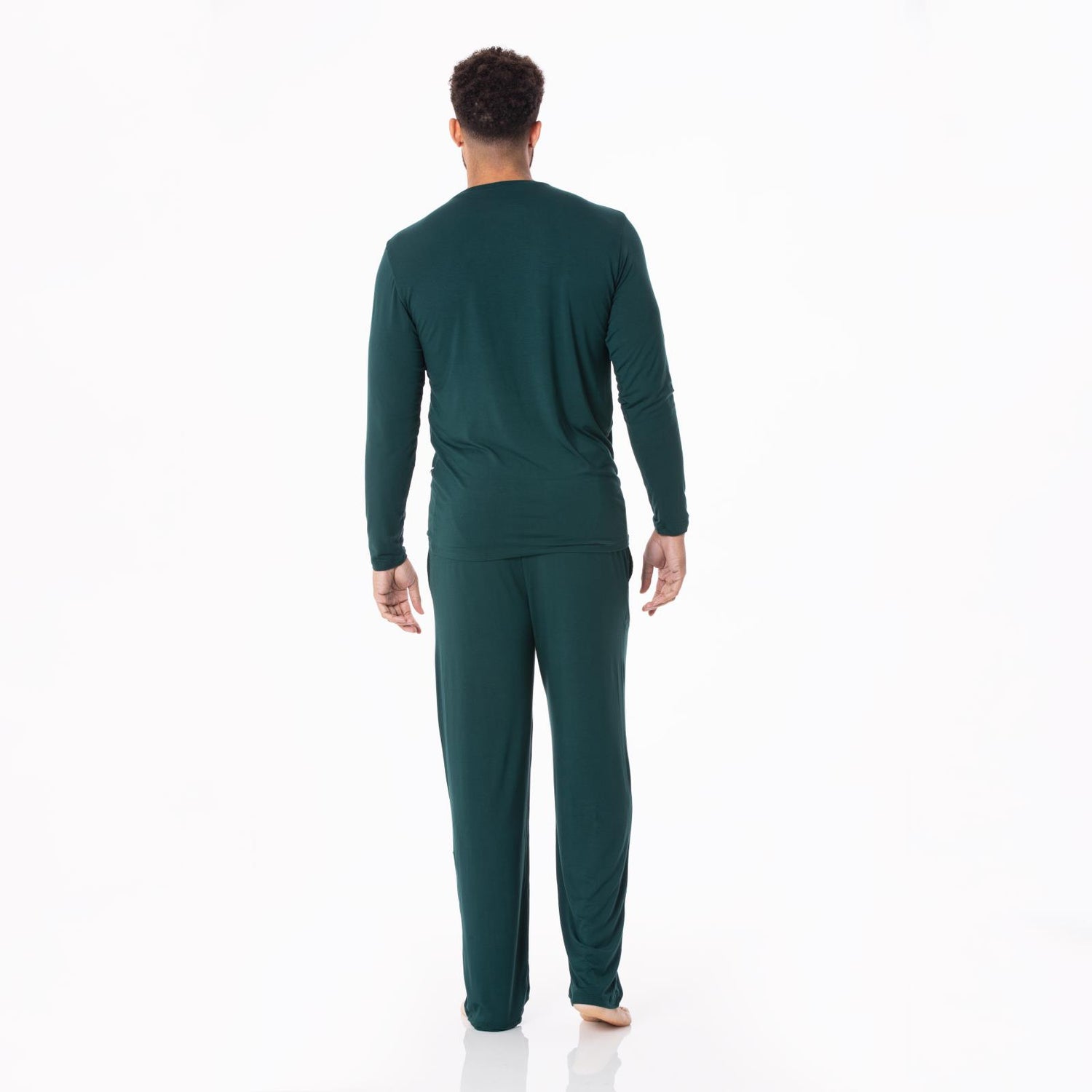 Men's Solid Pajama Pants in Pine