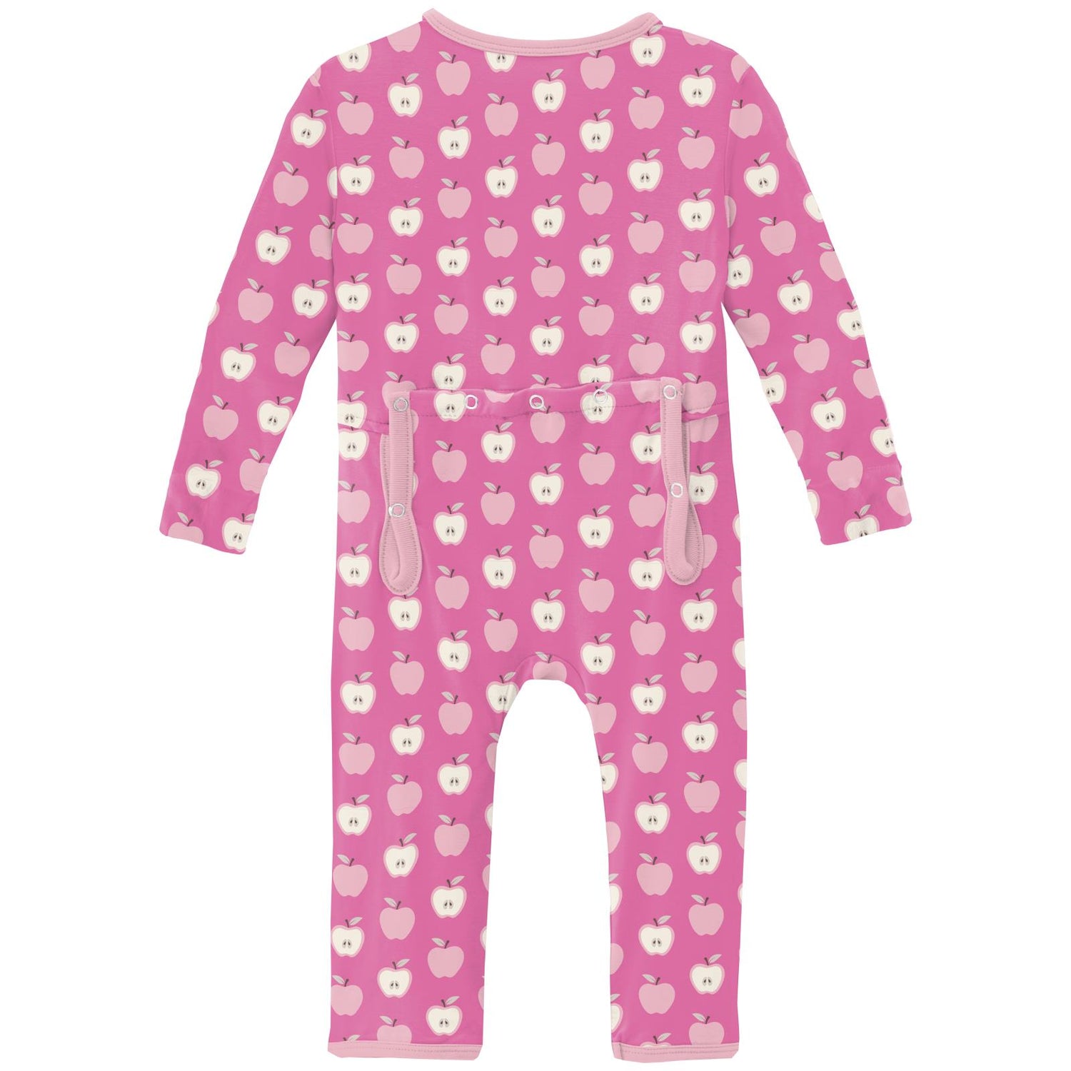 Print Coverall with 2 Way Zipper in Tulip Johnny Appleseed