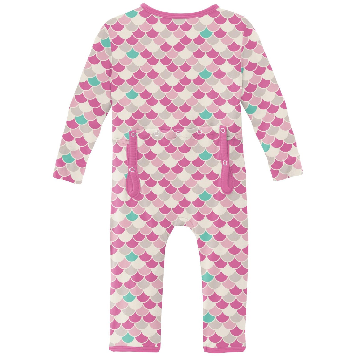 Print Coverall with 2 Way Zipper in Tulip Scales