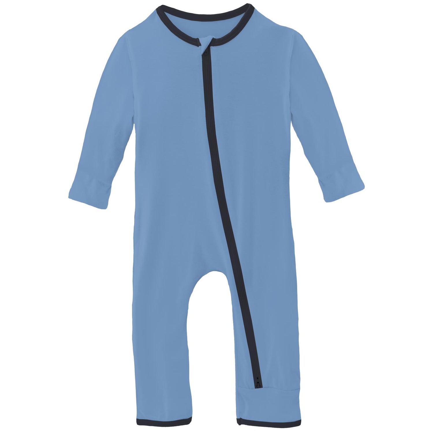 Coverall with 2 Way Zipper in Dream Blue with Deep Space