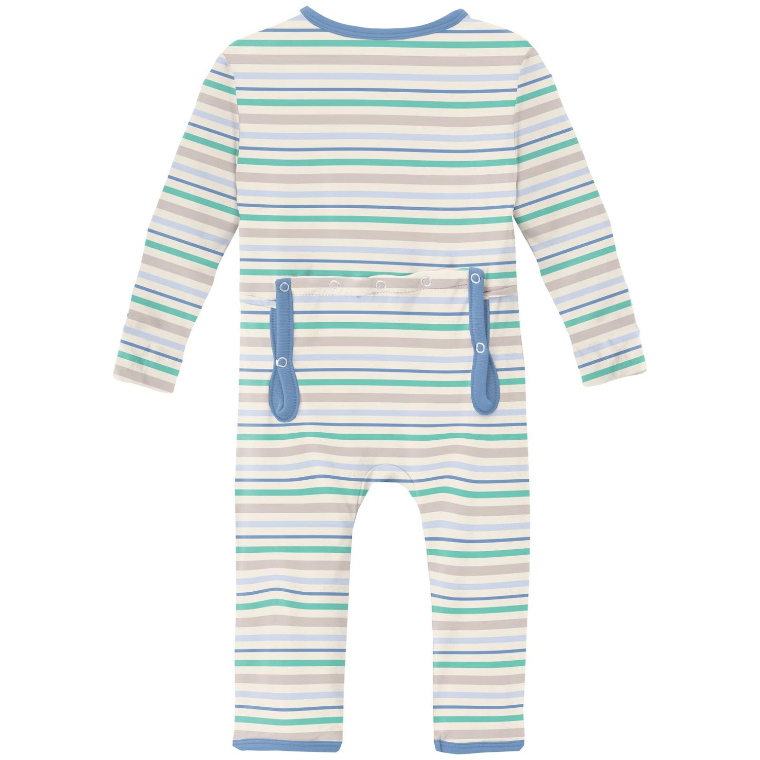 Print Coverall with 2 Way Zipper in Mythical Stripe