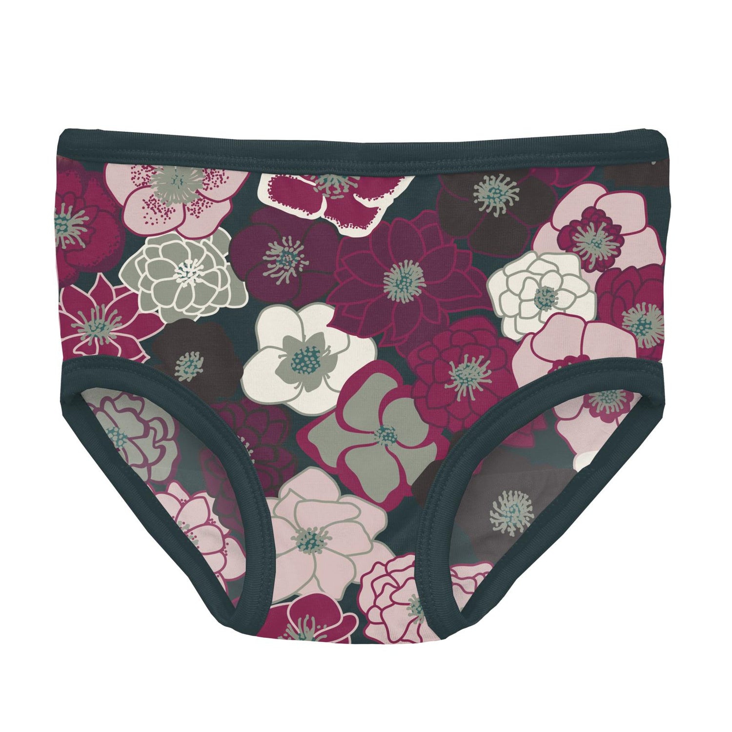 Print Girl's Underwear in Hellebores