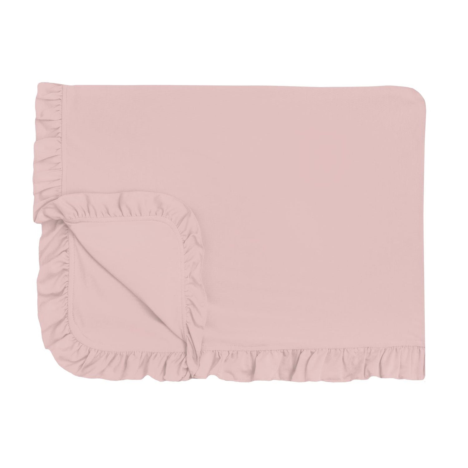 Ruffle Toddler Blanket in Baby Rose