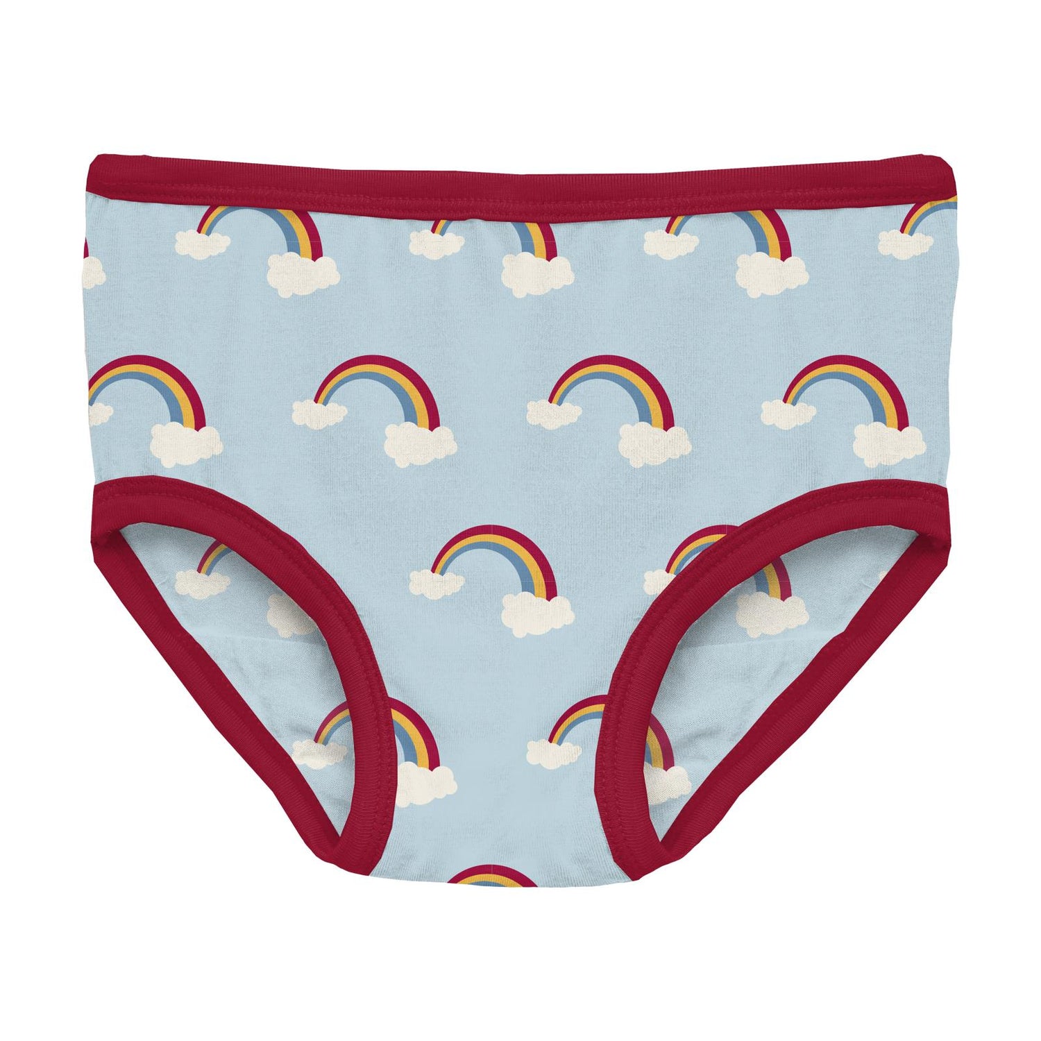 Print Girl's Underwear in Spring Sky Rainbows