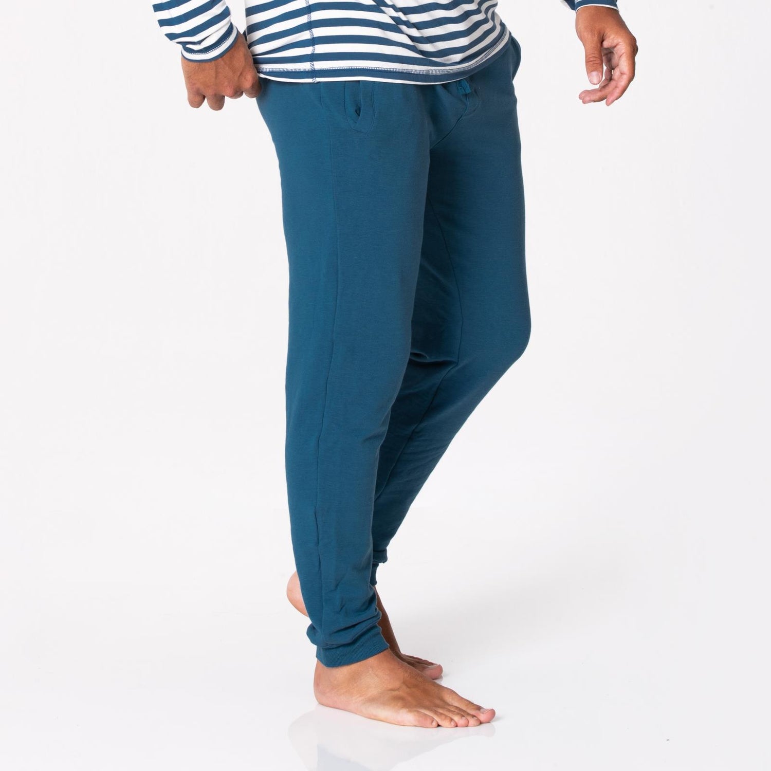 Men's Fleece Joggers in Deep Sea