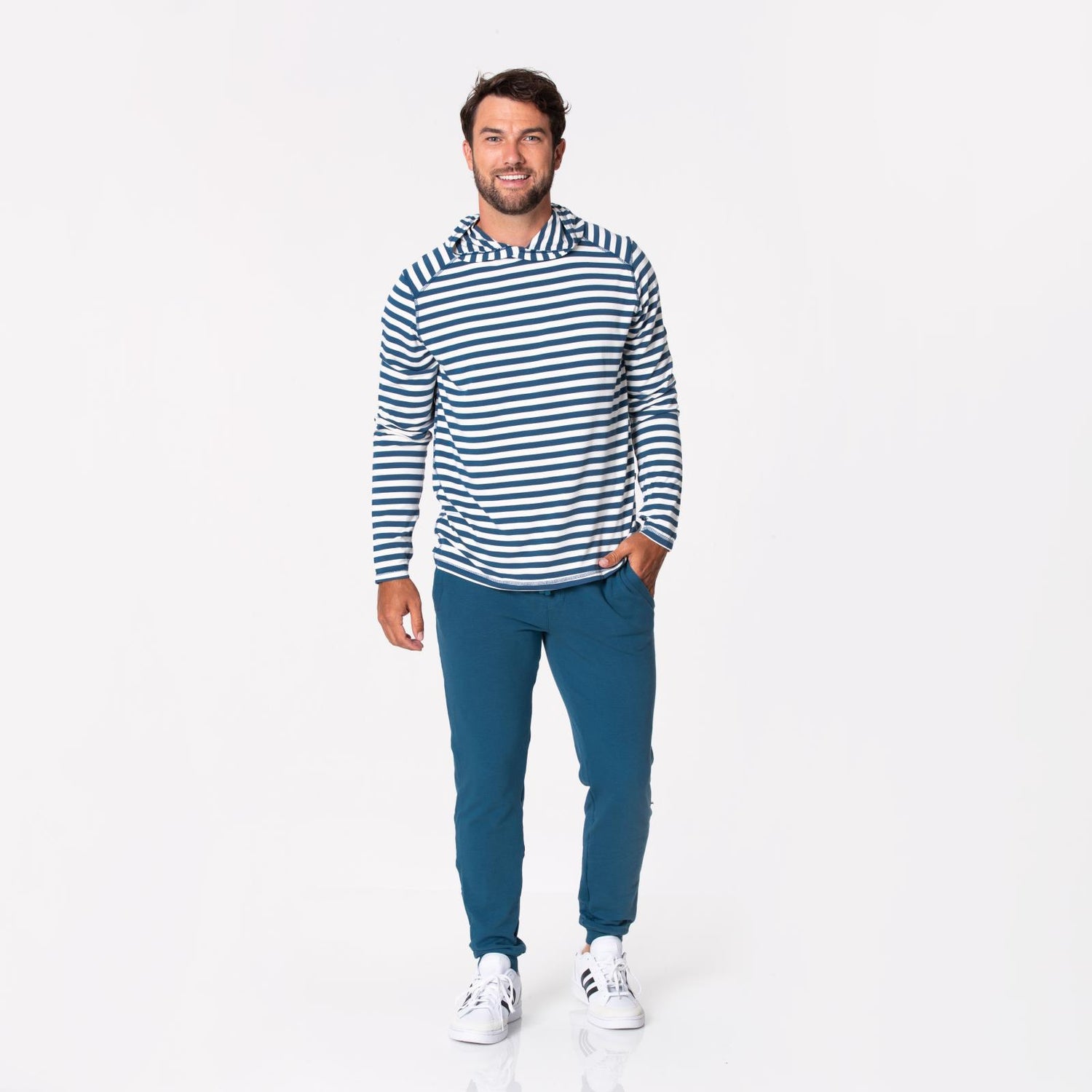 Men's Fleece Joggers in Deep Sea