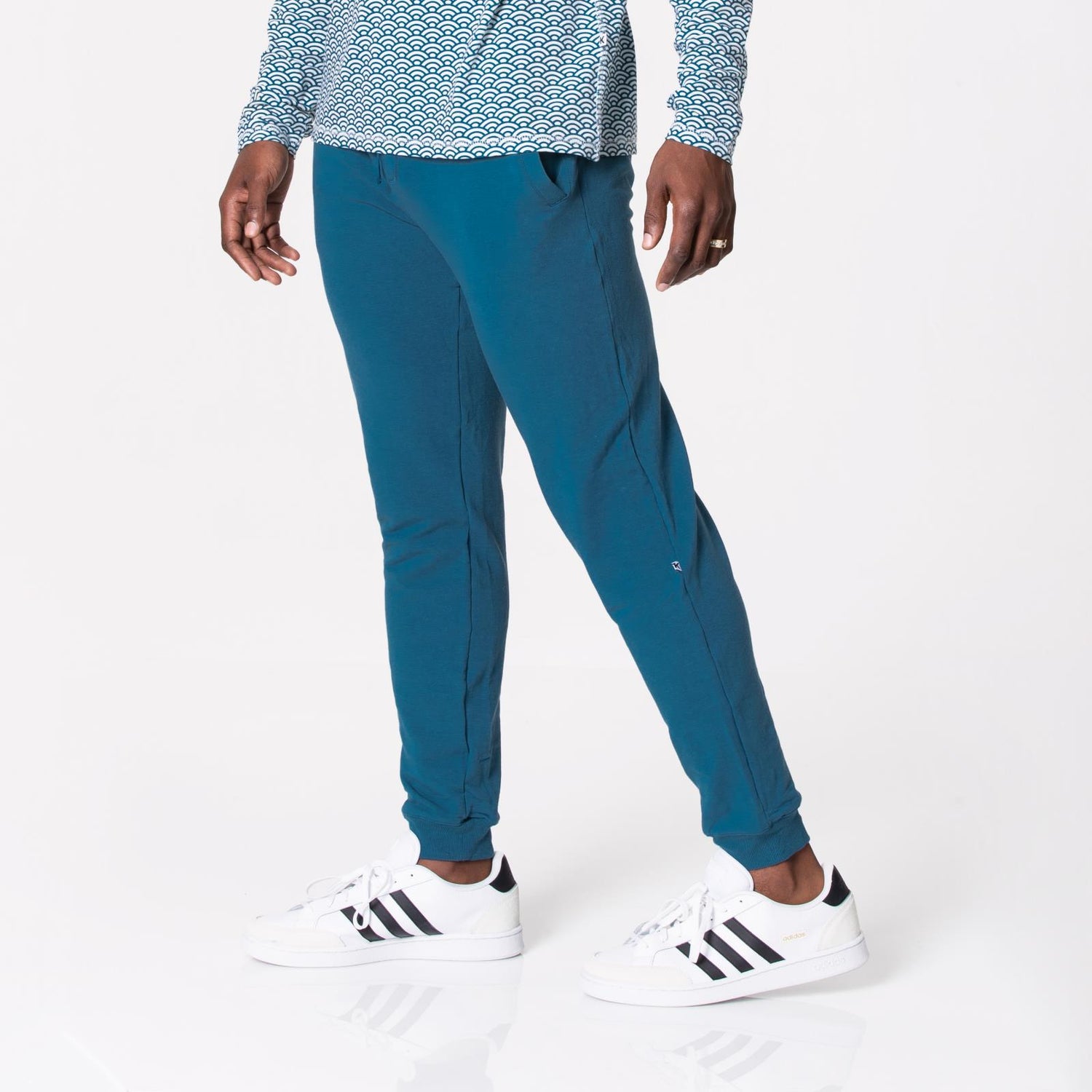 Men's Fleece Joggers in Deep Sea